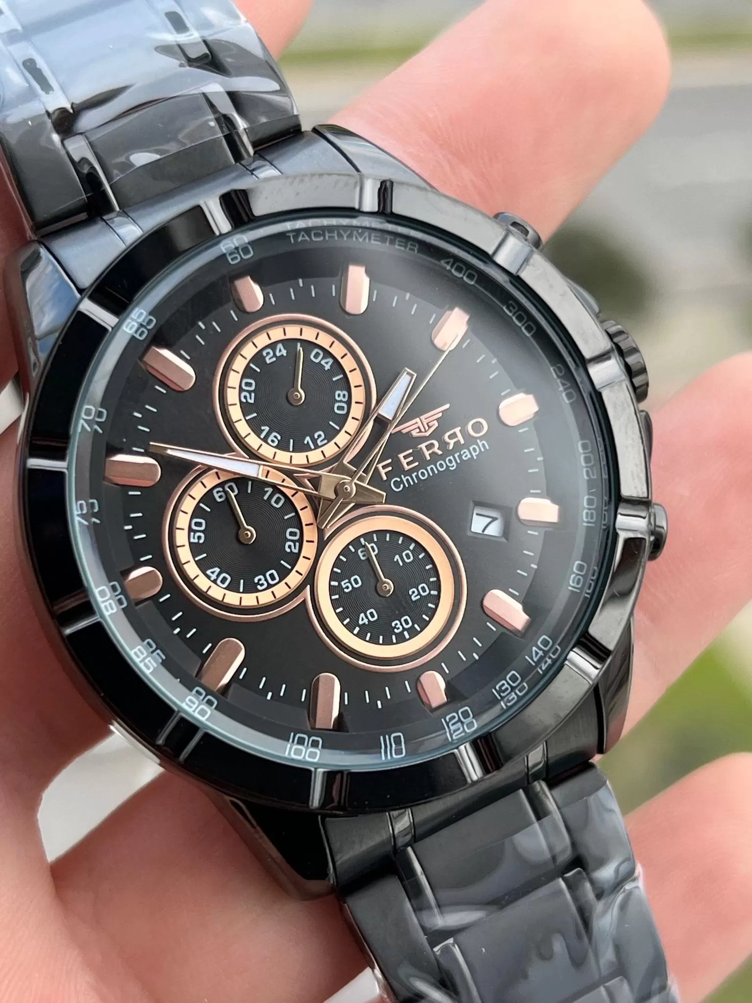 FERRO İç Fonksiyonları Aktif Chronograph 30 Mt Su Geçirmez Erkek kol Saat xf0041