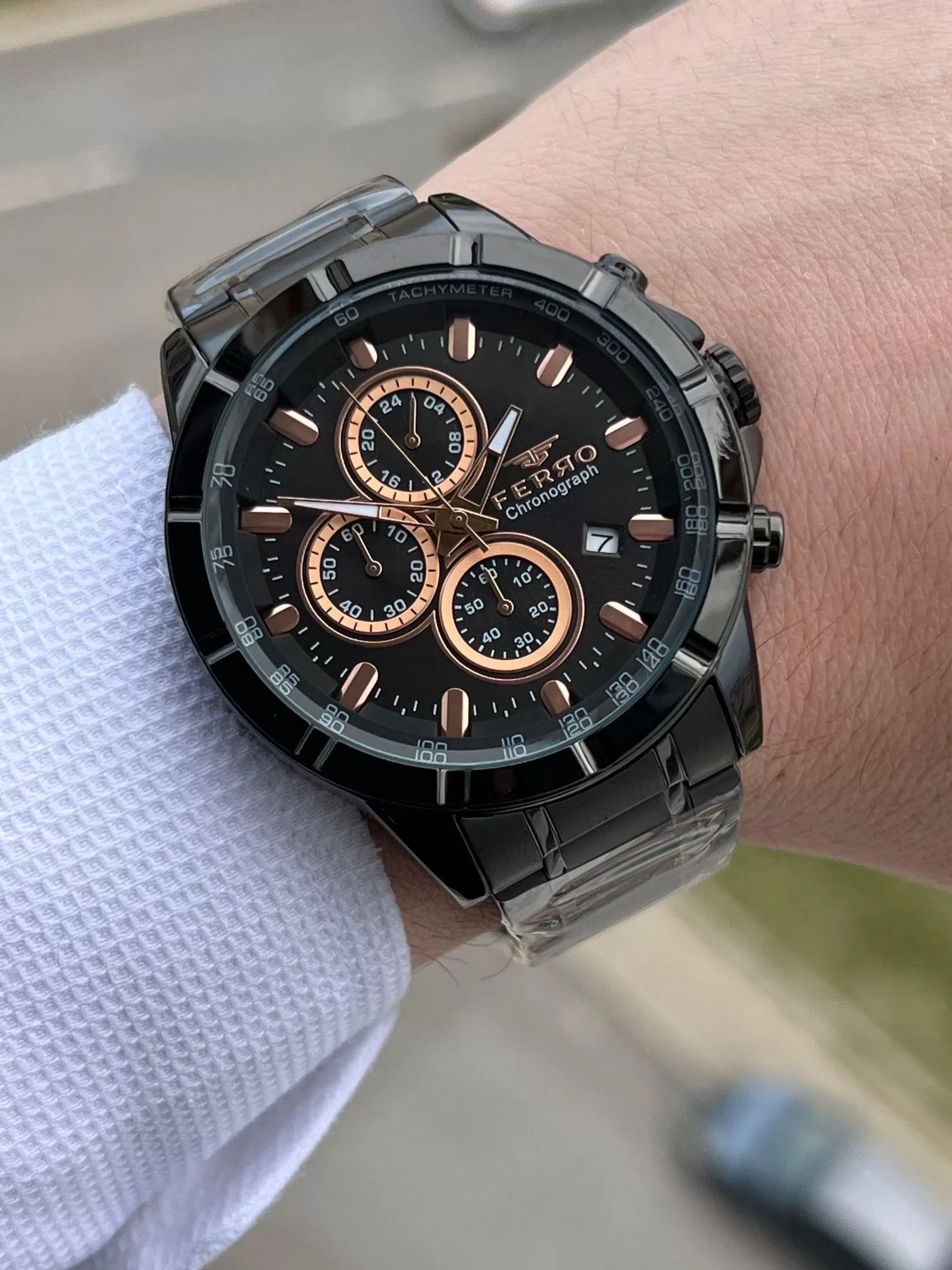 FERRO İç Fonksiyonları Aktif Chronograph 30 Mt Su Geçirmez Erkek kol Saat xf0041