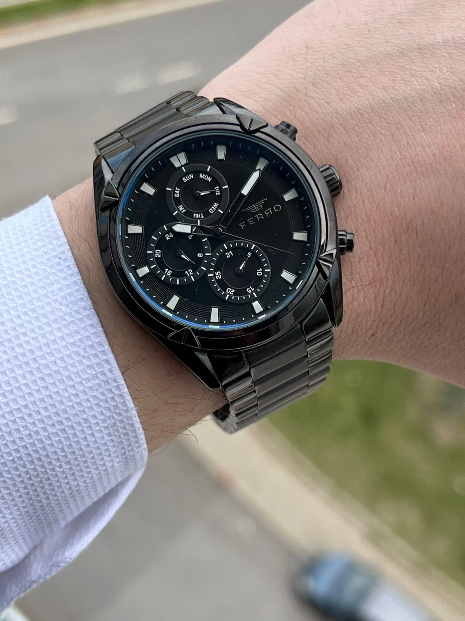 FERRO İç Fonksiyonları Aktif Chronograph 30 Mt Su Geçirmez Erkek kol Saat xf0044