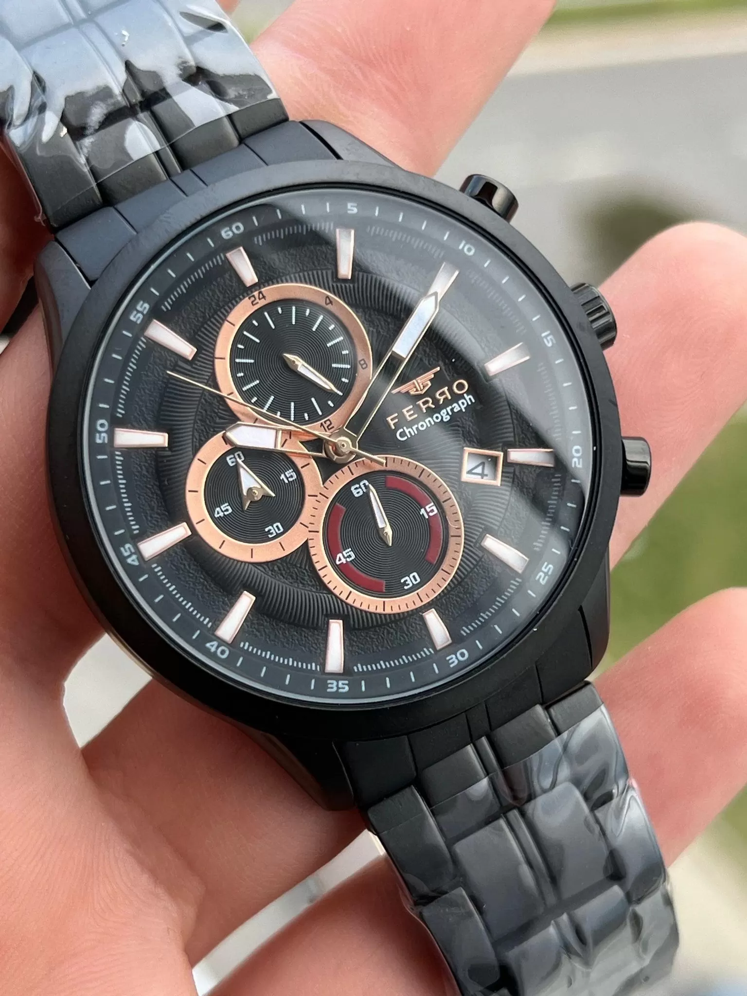 FERRO İç Fonksiyonları Aktif Chronograph 30 Mt Su Geçirmez Erkek kol Saat xf0045