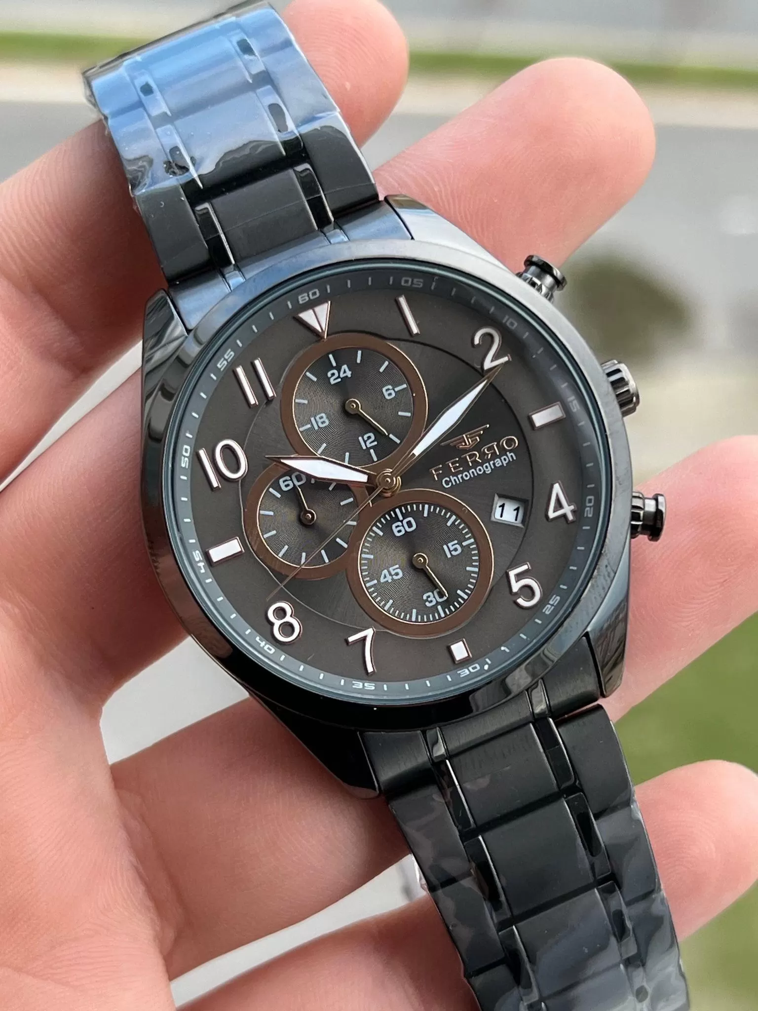 FERRO İç Fonksiyonları Aktif Chronograph 30 Mt Su Geçirmez Erkek kol Saat xf0046