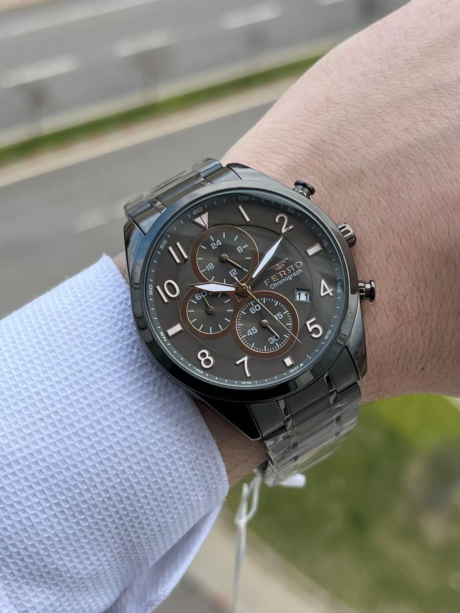 FERRO İç Fonksiyonları Aktif Chronograph 30 Mt Su Geçirmez Erkek kol Saat xf0046