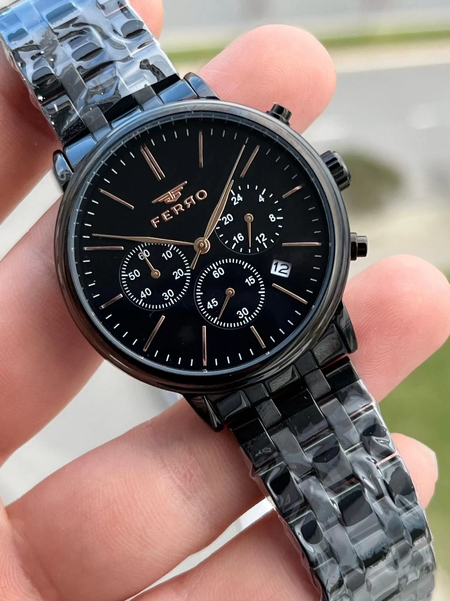 FERRO İç Fonksiyonları Aktif Chronograph 30 Mt Su Geçirmez Erkek kol Saat xf0051