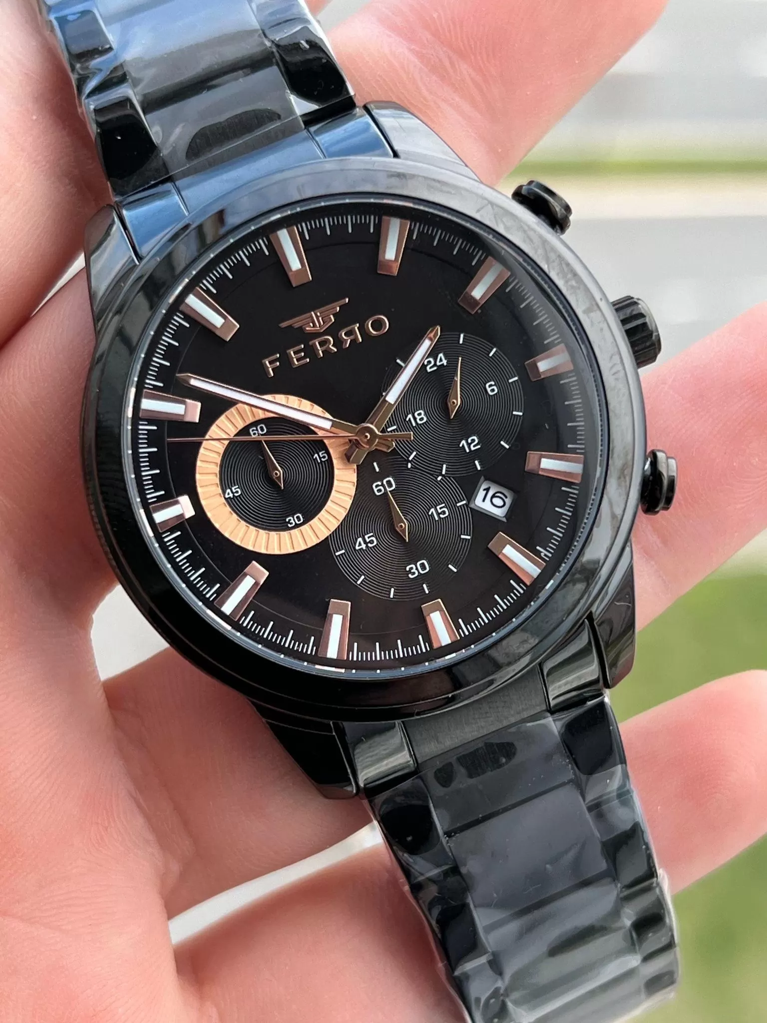 FERRO İç Fonksiyonları Aktif Chronograph 30 Mt Su Geçirmez Erkek kol Saat xf0053