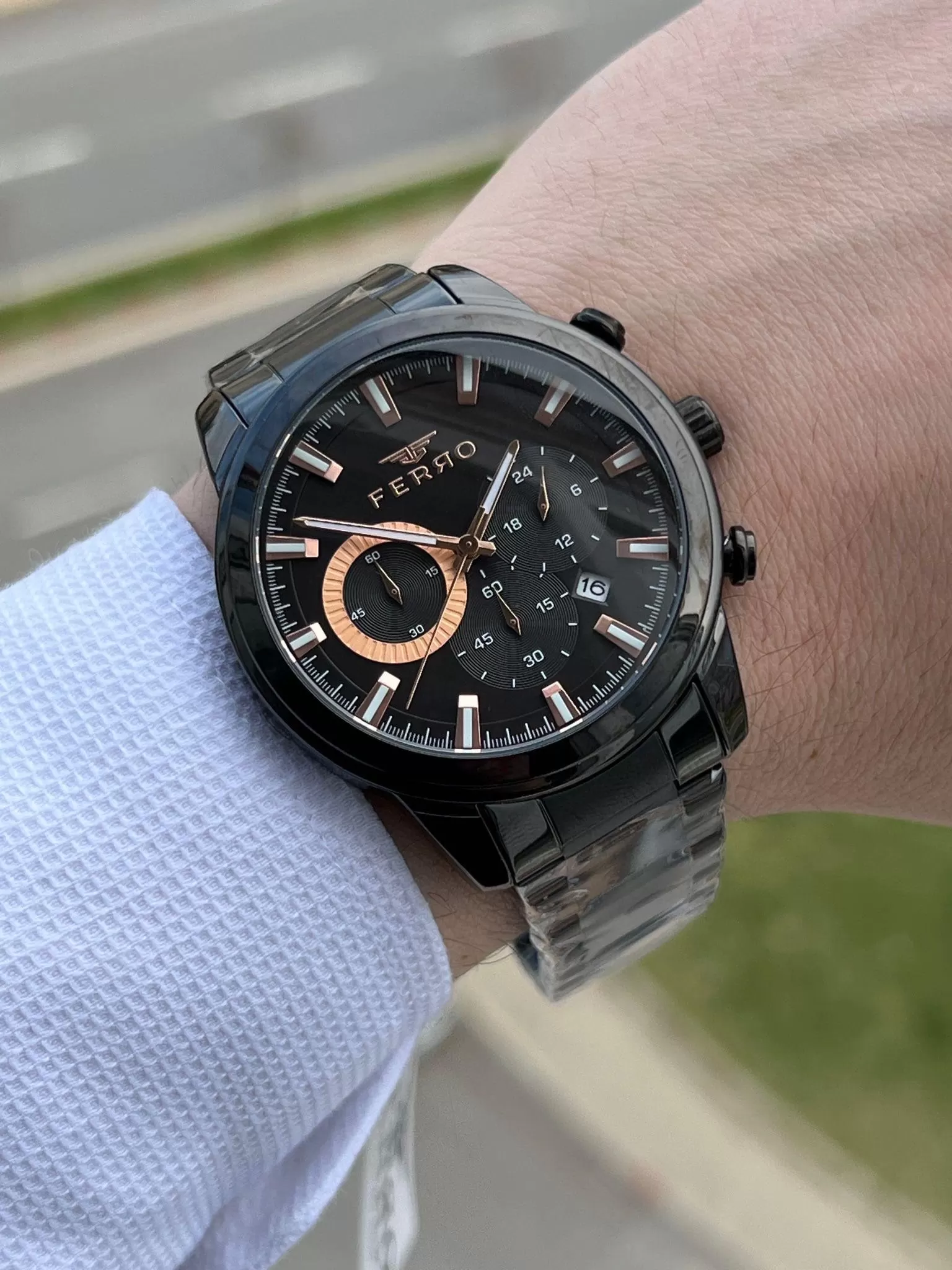 FERRO İç Fonksiyonları Aktif Chronograph 30 Mt Su Geçirmez Erkek kol Saat xf0053