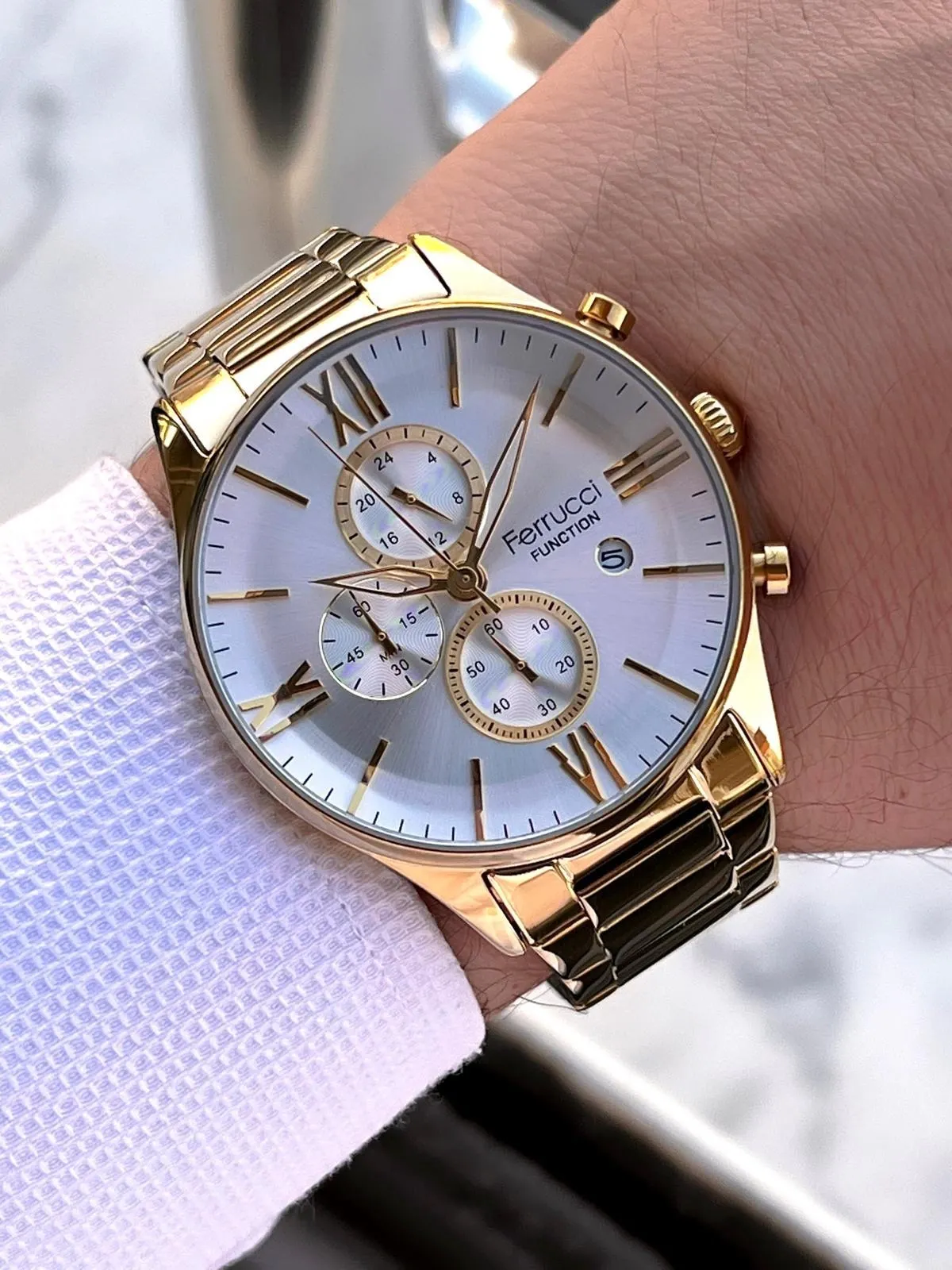 Ferrucci 2 Yıl Garantili Çelik Kordon İç Kadran Özellikleri Aktif 3 Atm Erkek Kol Saati EF.14079.SG