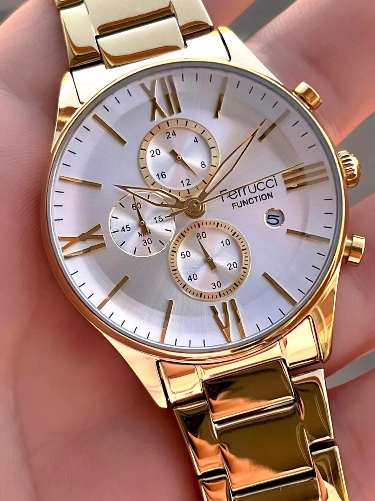 Ferrucci 2 Yıl Garantili Çelik Kordon İç Kadran Özellikleri Aktif 3 Atm Erkek Kol Saati EF.14079.SG