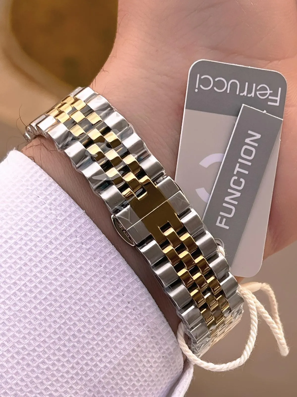 Ferrucci İç Fonksiyonları Aktif 30mt Suya Dayanıklı Çelik Kordon + Bileklik Hediyeli Erkek Kol Saati VS.BLKT.0777