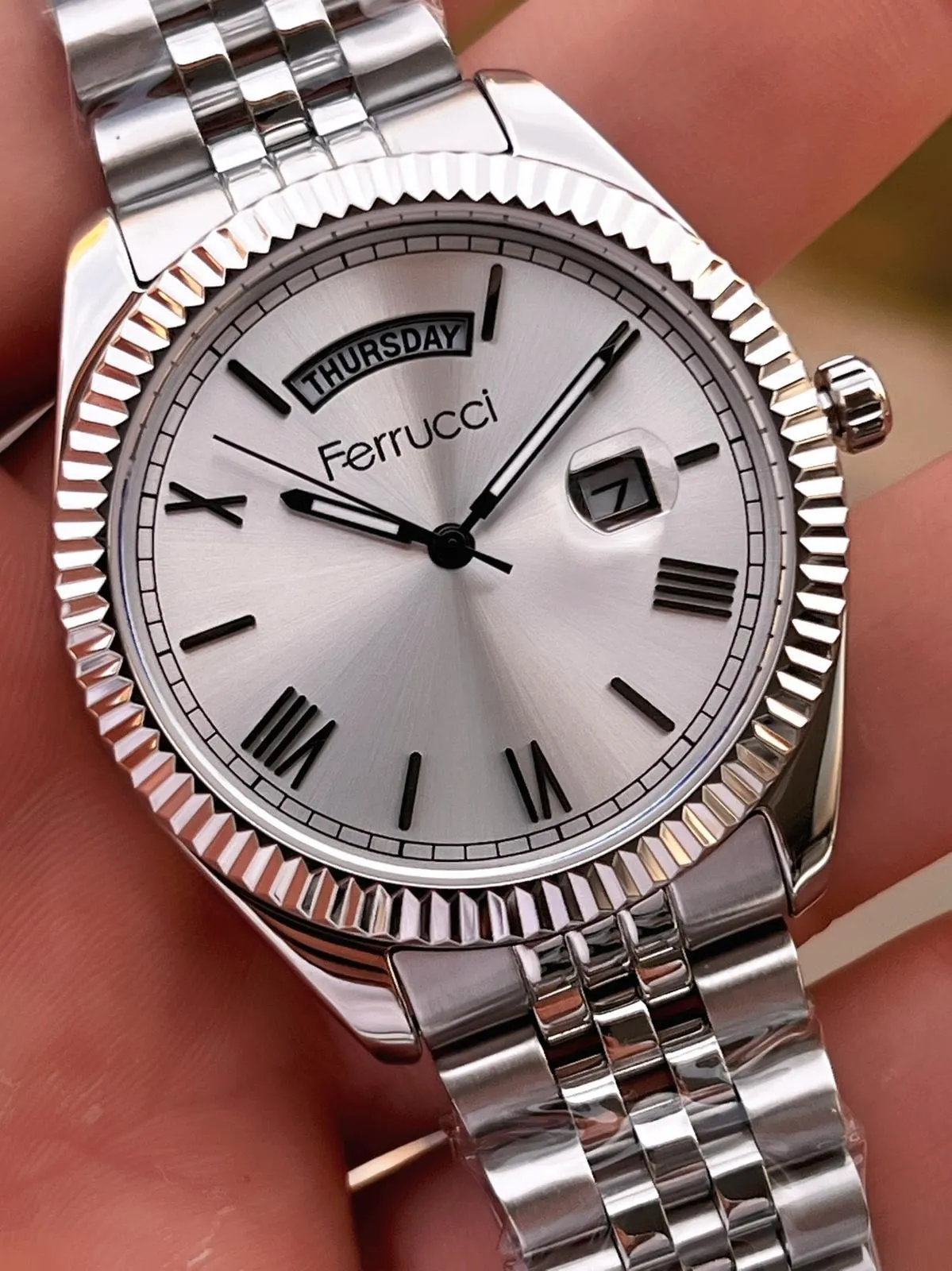 Ferrucci İç Fonksiyonları Aktif 30mt Suya Dayanıklı Çelik Kordon + Bileklik Hediyeli Erkek Kol Saati VS.BLKT.0774