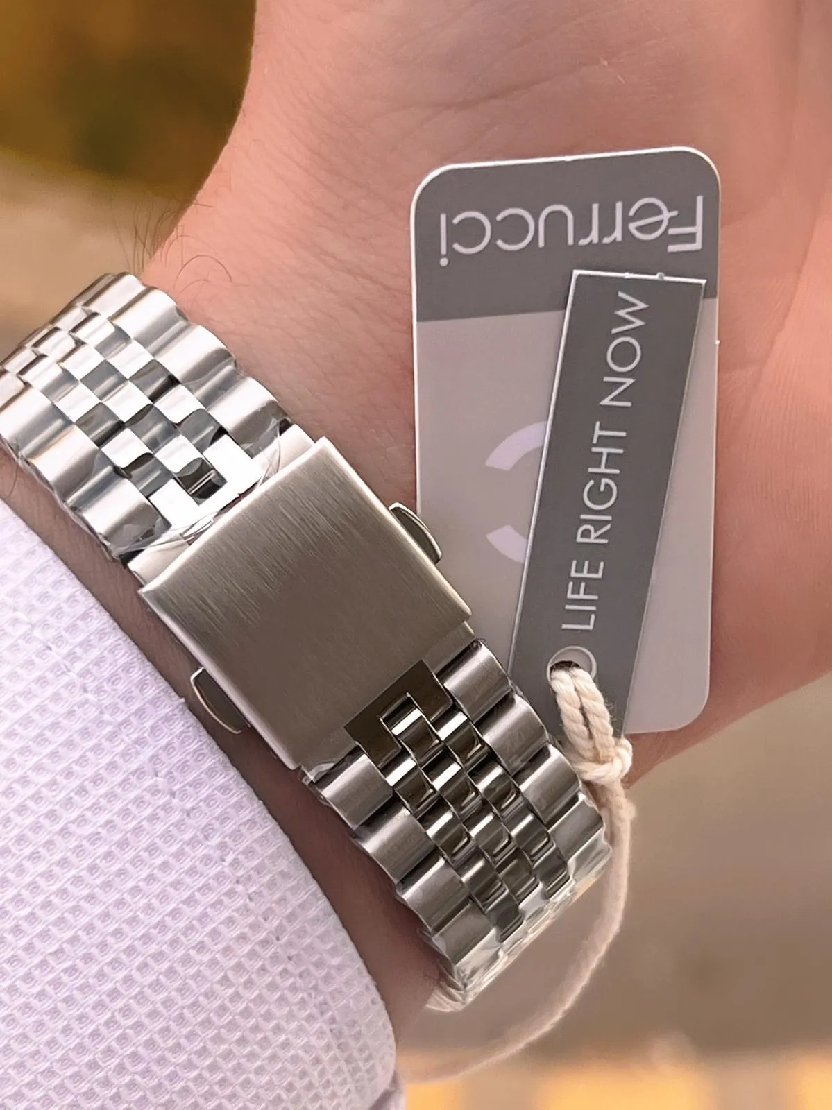 Ferrucci İç Fonksiyonları Aktif 30mt Suya Dayanıklı Çelik Kordon + Bileklik Hediyeli Erkek Kol Saati VS.BLKT.0771