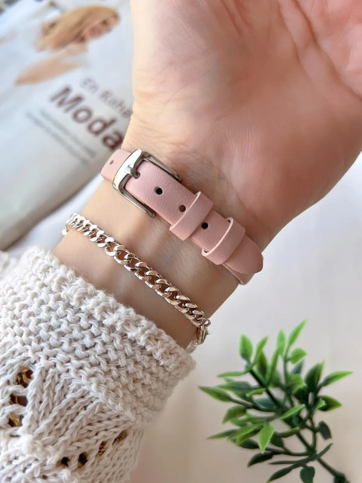 Ferrucci Kadın Kol Saati+Bileklik Özel Seri Deri Kordon VS.BLKT.0742