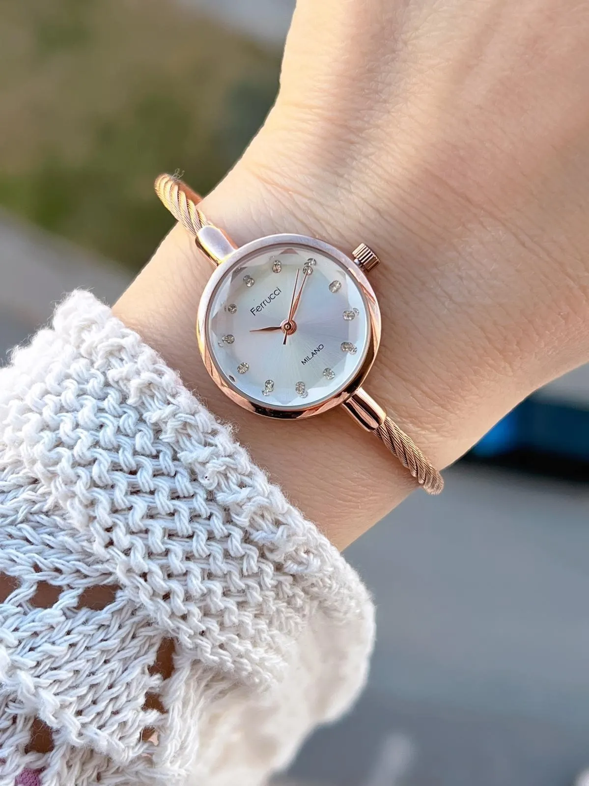 Ferrucci Küçük Kasa Vintage Seri 2 Yıl Garantili Yeni Sezon 3Atm Dayanıklı Kadın Kol Saati FR1142.M3