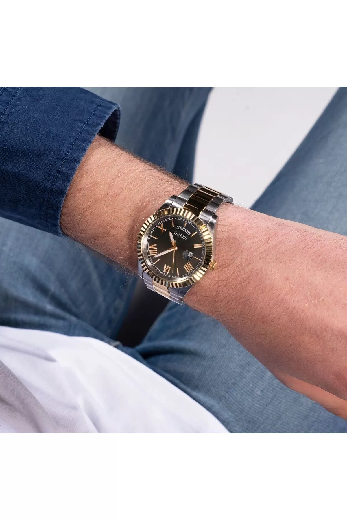 Guess Gugw0265g8 Çelik Kasa Çelik Kordonlu Erkek Kol Saati