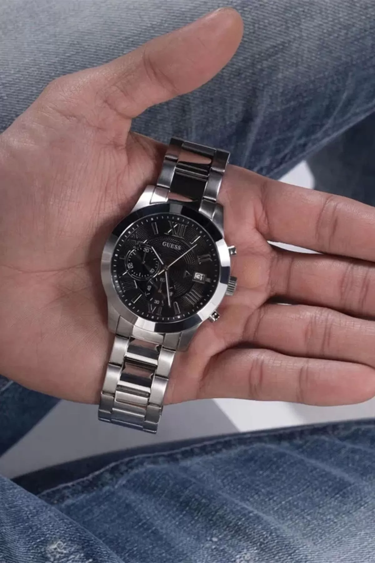 Guess Guw0668g3 Çelik Kasa Çelik Kordonlu Erkek Kol Saati
