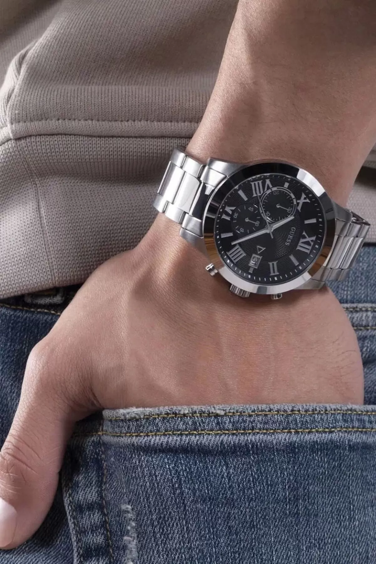 Guess Guw0668g3 Çelik Kasa Çelik Kordonlu Erkek Kol Saati