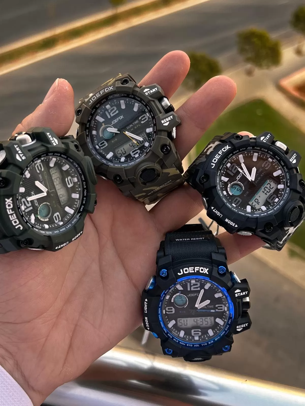 Joefox Digital Ve Analog 2 Yıl Garantili Kronmetre+Takvim+Alarm+Aydınlatma Erkek Kol Saati JOE.BK12