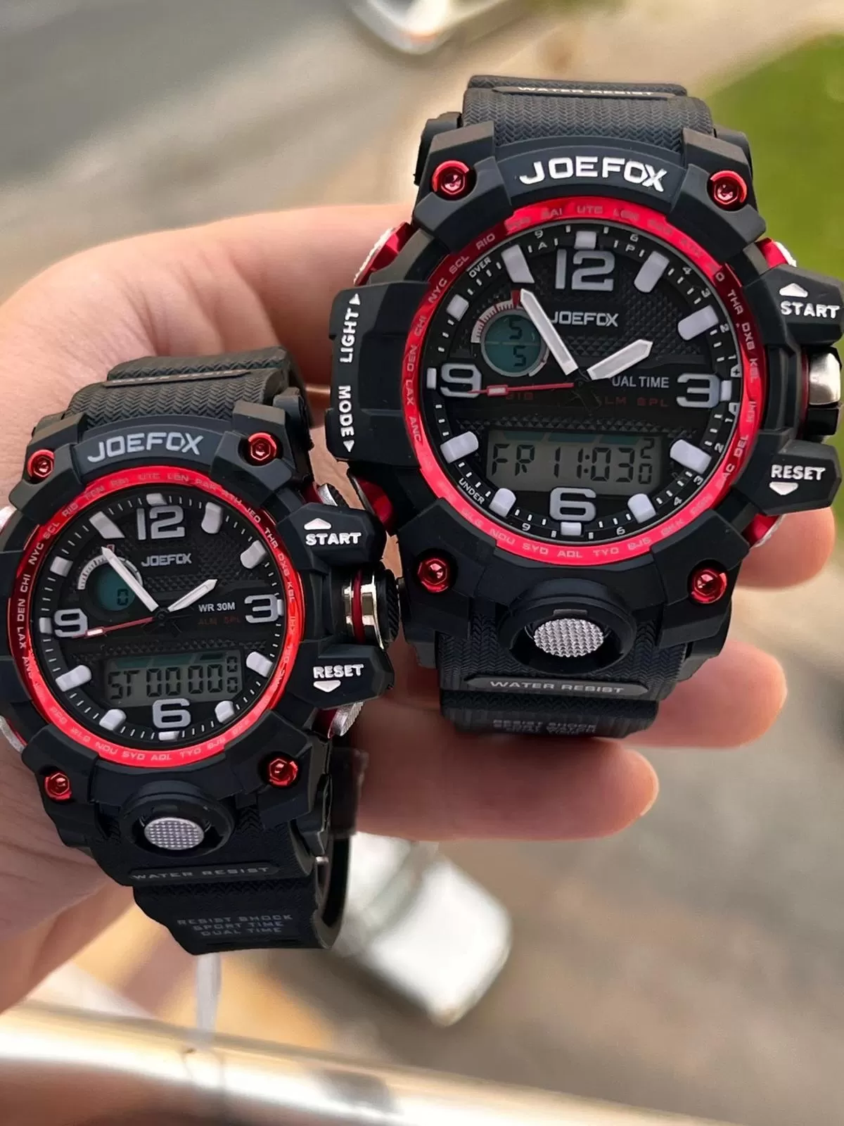 Joefox Digital Ve Analog Çiftlere Özel 2 Yıl Garantili 3 Atm Suya Dayanıklı Çift Kol Saati JE.CFT.04
