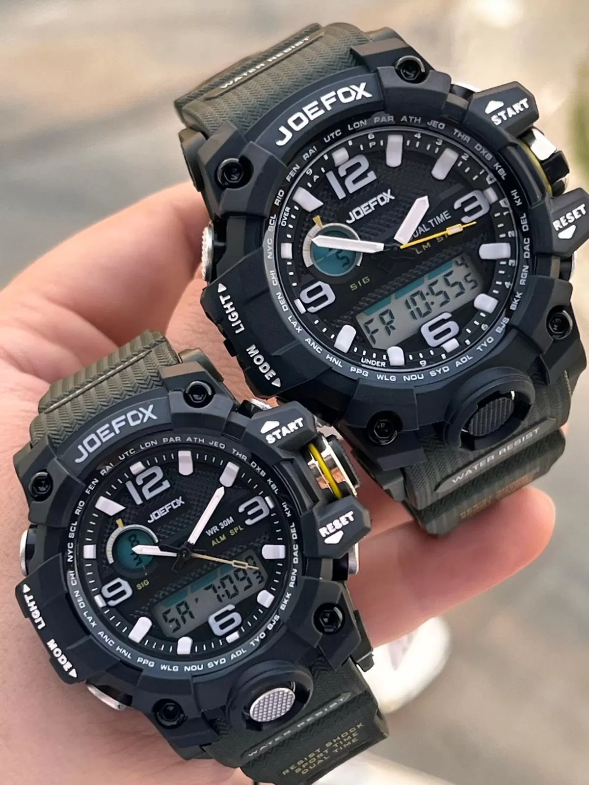 Joefox Digital Ve Analog Çiftlere Özel 2 Yıl Garantili 3 Atm Suya Dayanıklı Çift Kol Saati JE.CFT.02