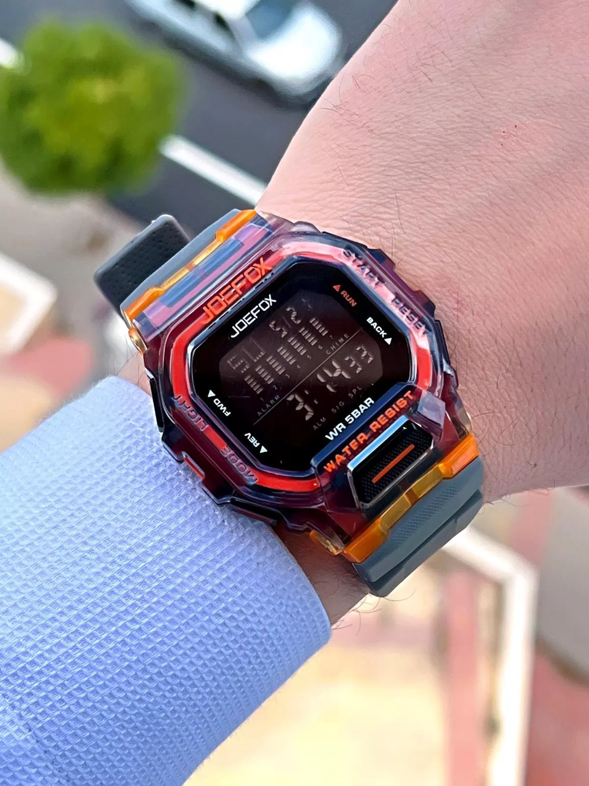 Joefox G-SHOCK Kasa Çok Renkli Digital 5Atm Suya Dayanıklı 2 Yıl Garantili Spor Kol Saati J-GS06