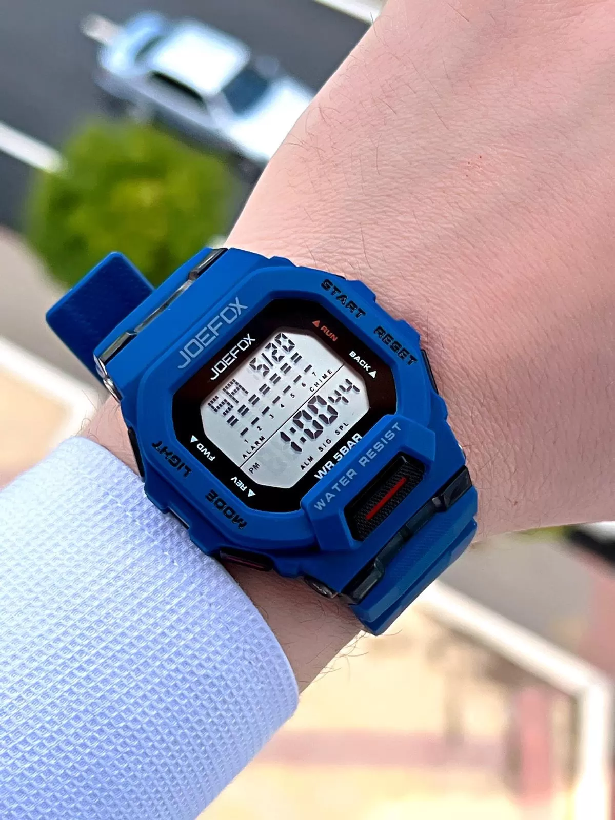 Joefox G-SHOCK Kasa Lacivert/Siyah Digital 5Atm Suya Dayanıklı 2 Yıl Garantili Spor Kol Saati J-GS04