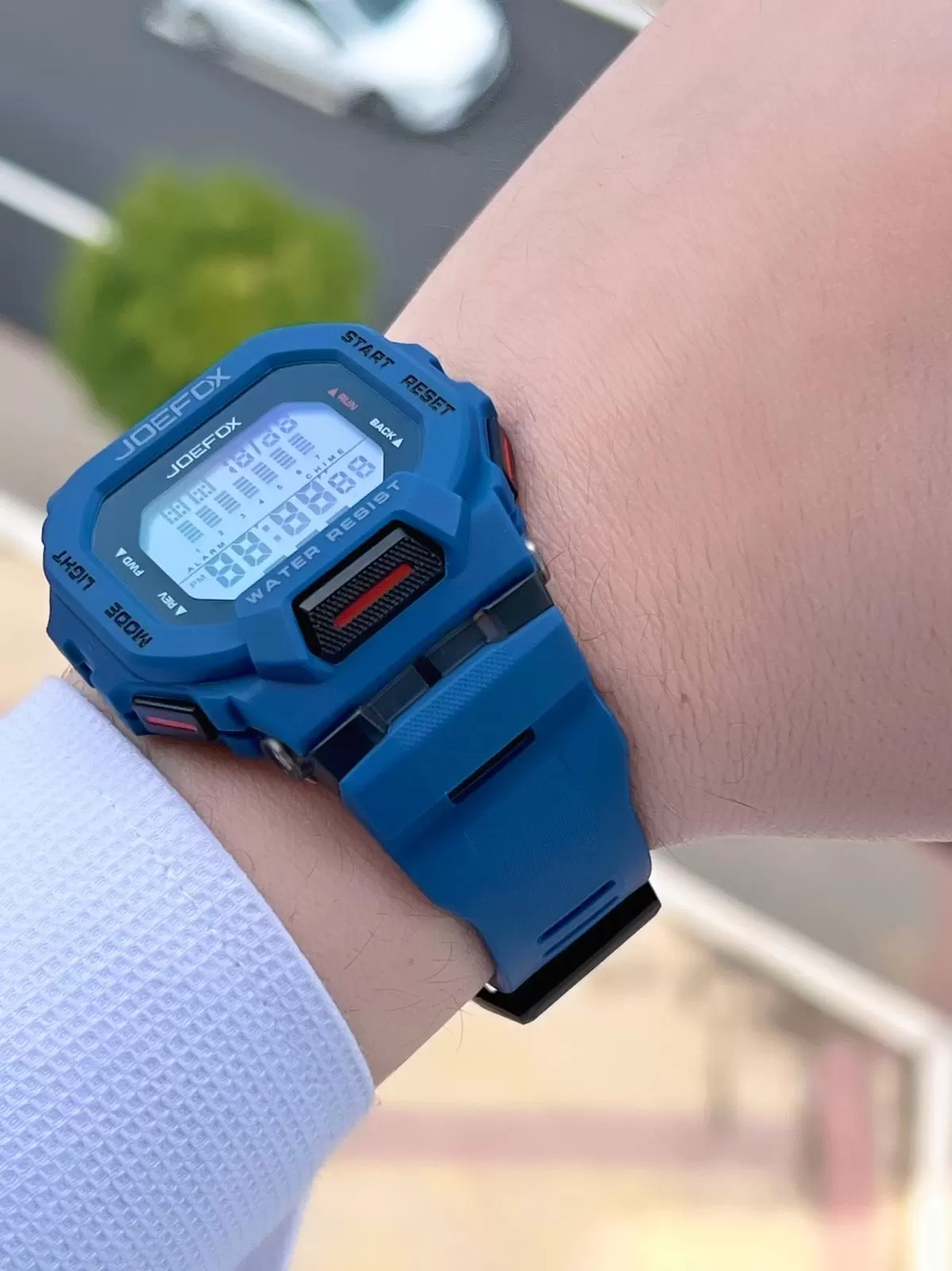 Joefox G-SHOCK Kasa Lacivert/Siyah Digital 5Atm Suya Dayanıklı 2 Yıl Garantili Spor Kol Saati J-GS04