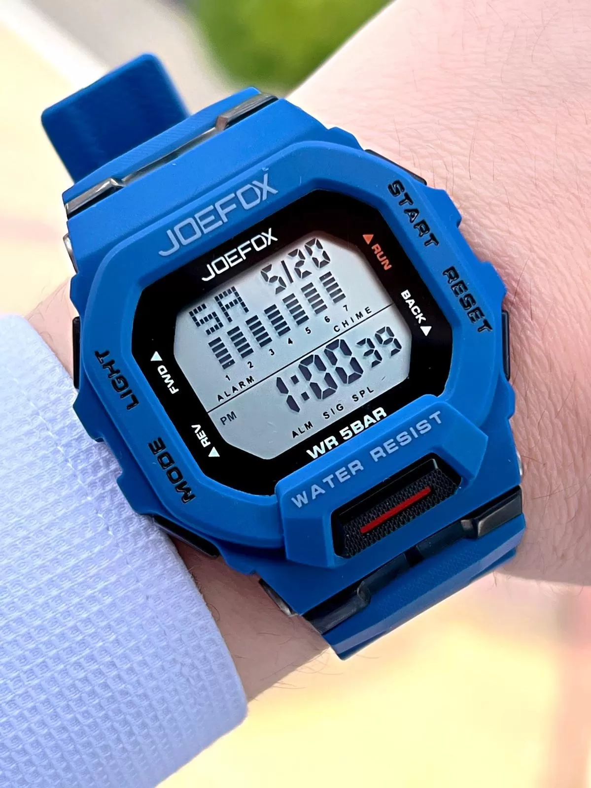 Joefox G-SHOCK Kasa Lacivert/Siyah Digital 5Atm Suya Dayanıklı 2 Yıl Garantili Spor Kol Saati J-GS04