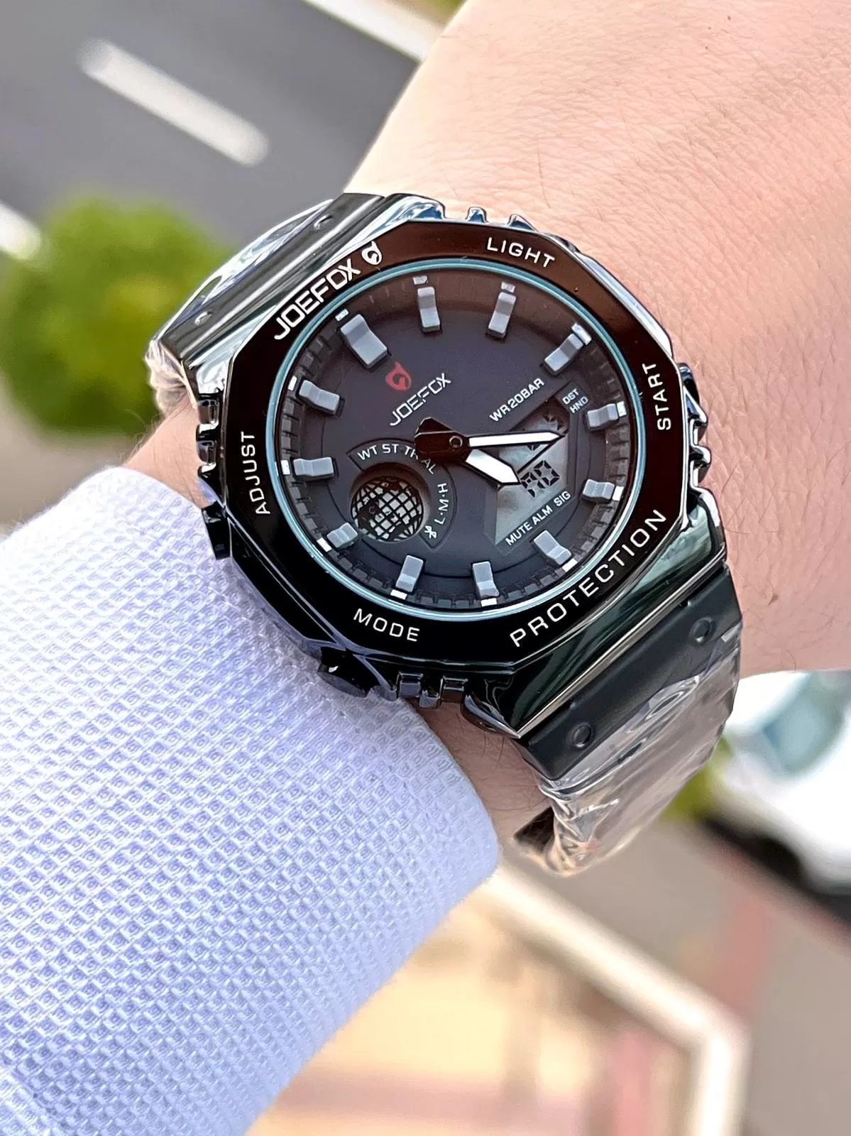 Joefox G-SHOCK Kasa Siyah Dijital/Analog 5 Atm Suya Dayanıklı 2 Yıl Garantili Spor Kol Saati J-GS28