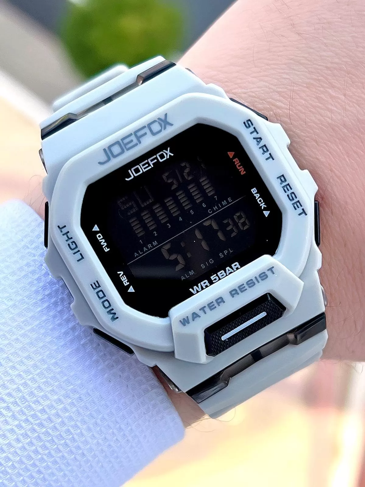 Joefox G-SHOCK Kasa Siyah/Gri Digital 5 Atm Suya Dayanıklı 2 Yıl Garantili Spor Kol Saati J-GS11