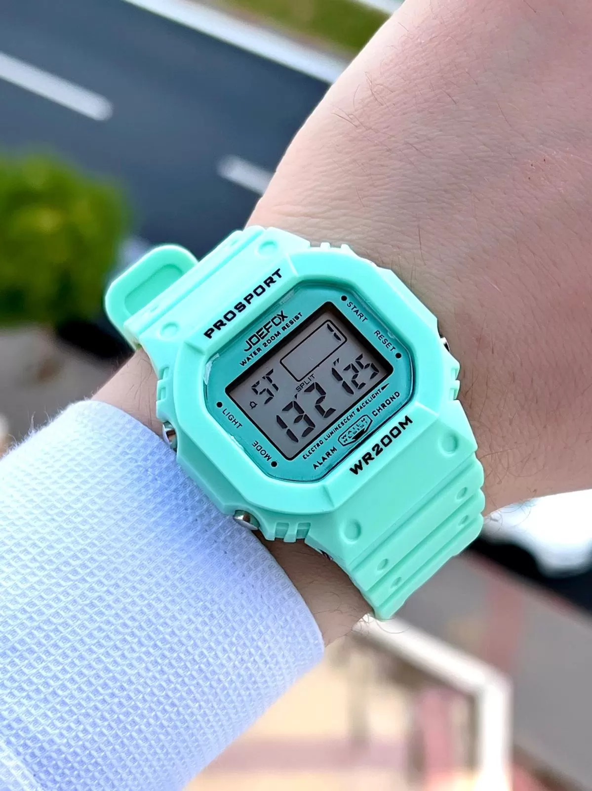 Joefox G-SHOCK Kasa Turkuaz Digital 5 Atm Suya Dayanıklı 2 Yıl Garantili Spor Kol Saati J-GS15