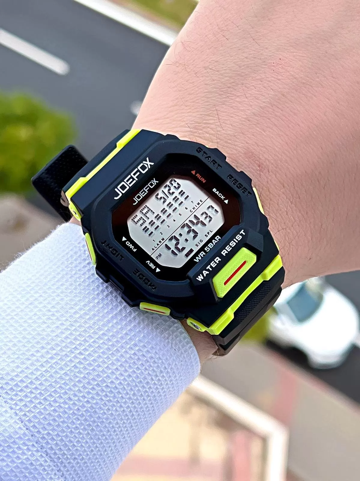 Joefox G-SHOCK Kasa Yeşil/Siyah Digital 5 Atm Suya Dayanıklı 2 Yıl Garantili Spor Kol Saati J-GS03