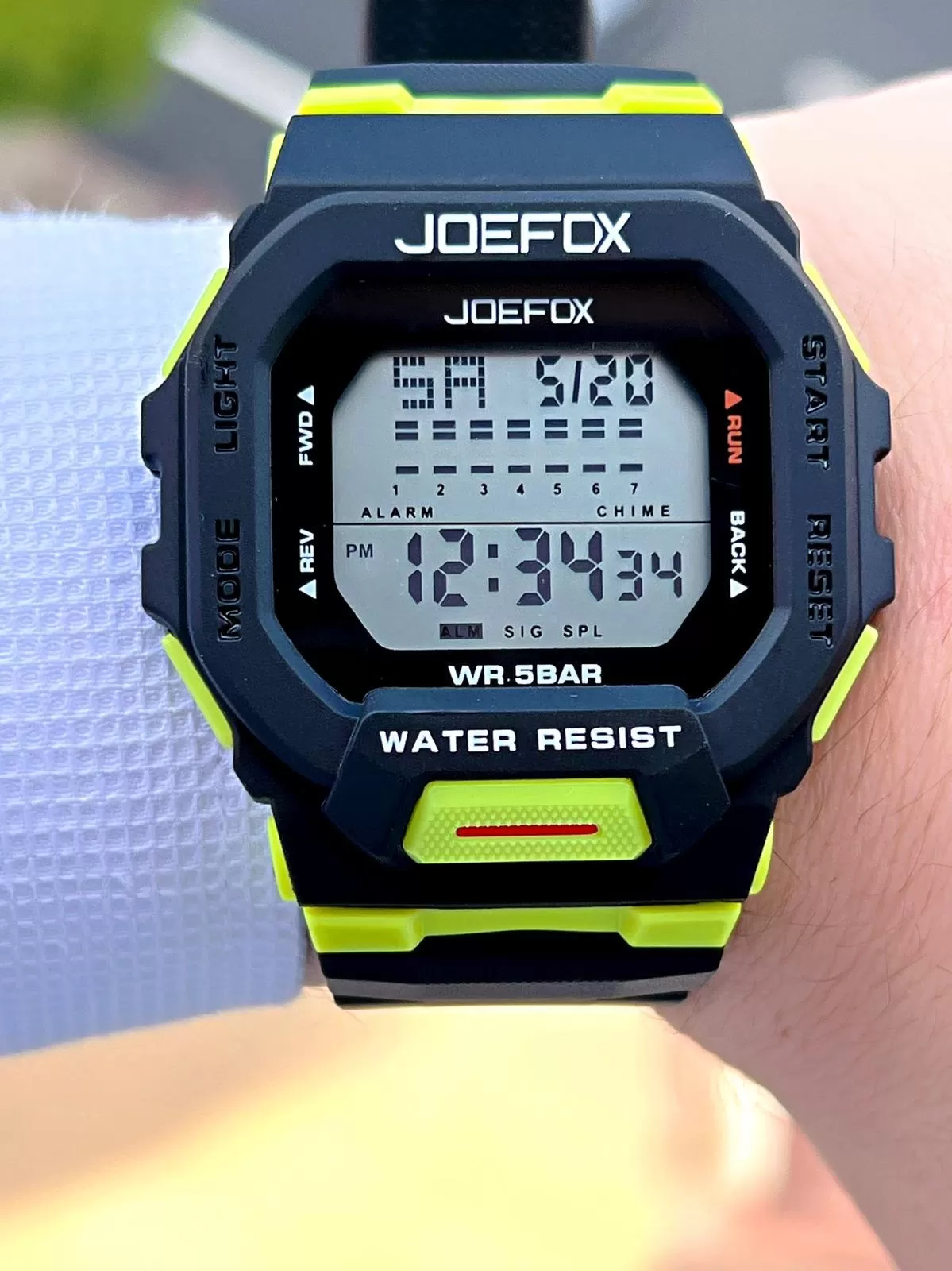 Joefox G-SHOCK Kasa Yeşil/Siyah Digital 5 Atm Suya Dayanıklı 2 Yıl Garantili Spor Kol Saati J-GS03