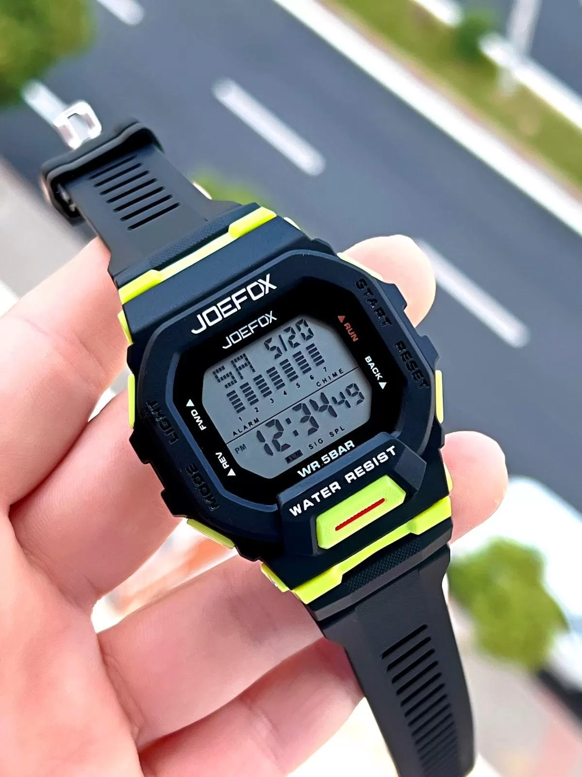 Joefox G-SHOCK Kasa Yeşil/Siyah Digital 5 Atm Suya Dayanıklı 2 Yıl Garantili Spor Kol Saati J-GS03