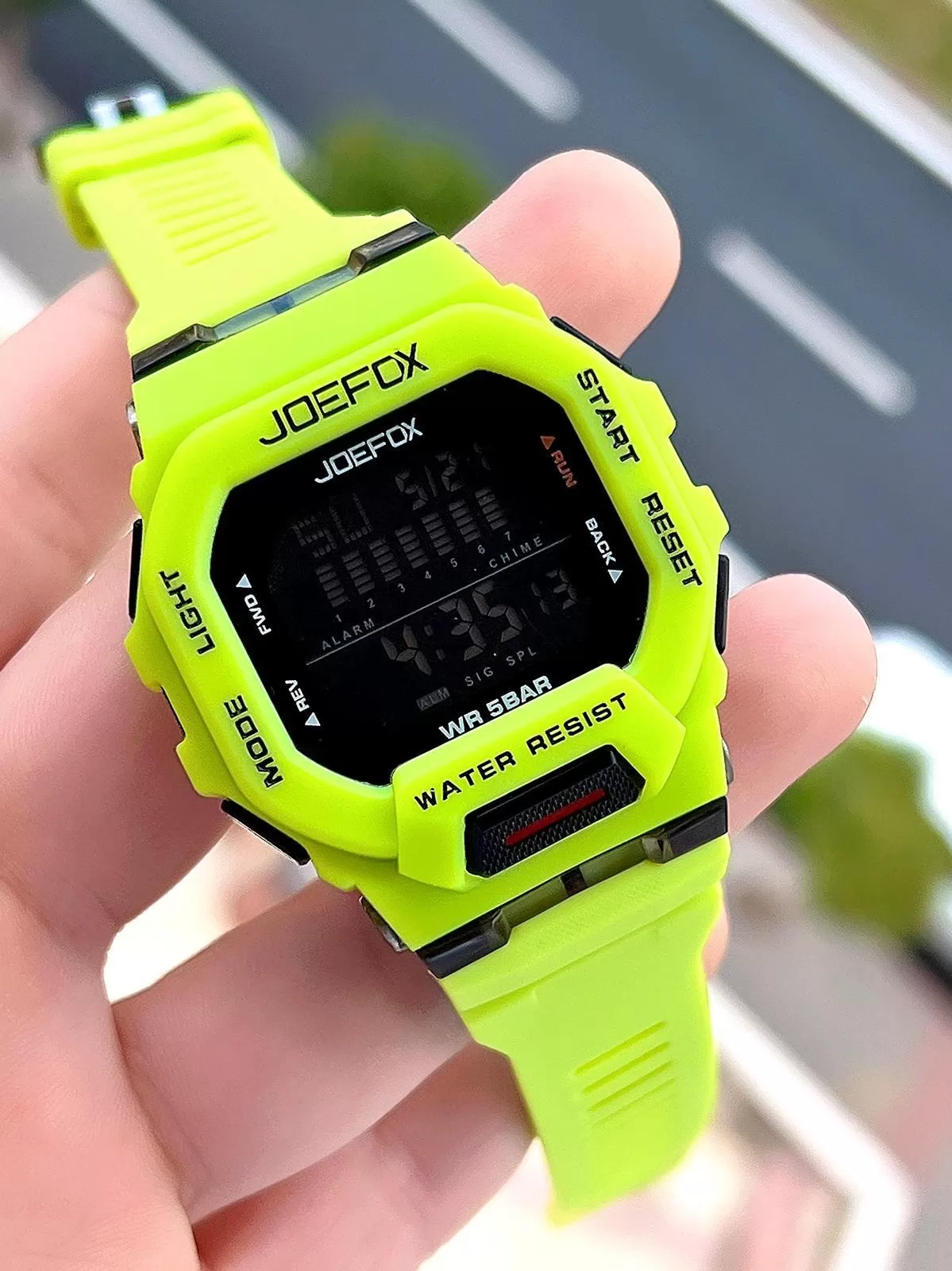 Joefox G-SHOCK Kasa Yeşil/Siyah Digital 5 Atm Suya Dayanıklı 2 Yıl Garantili Spor Kol Saati J-GS08