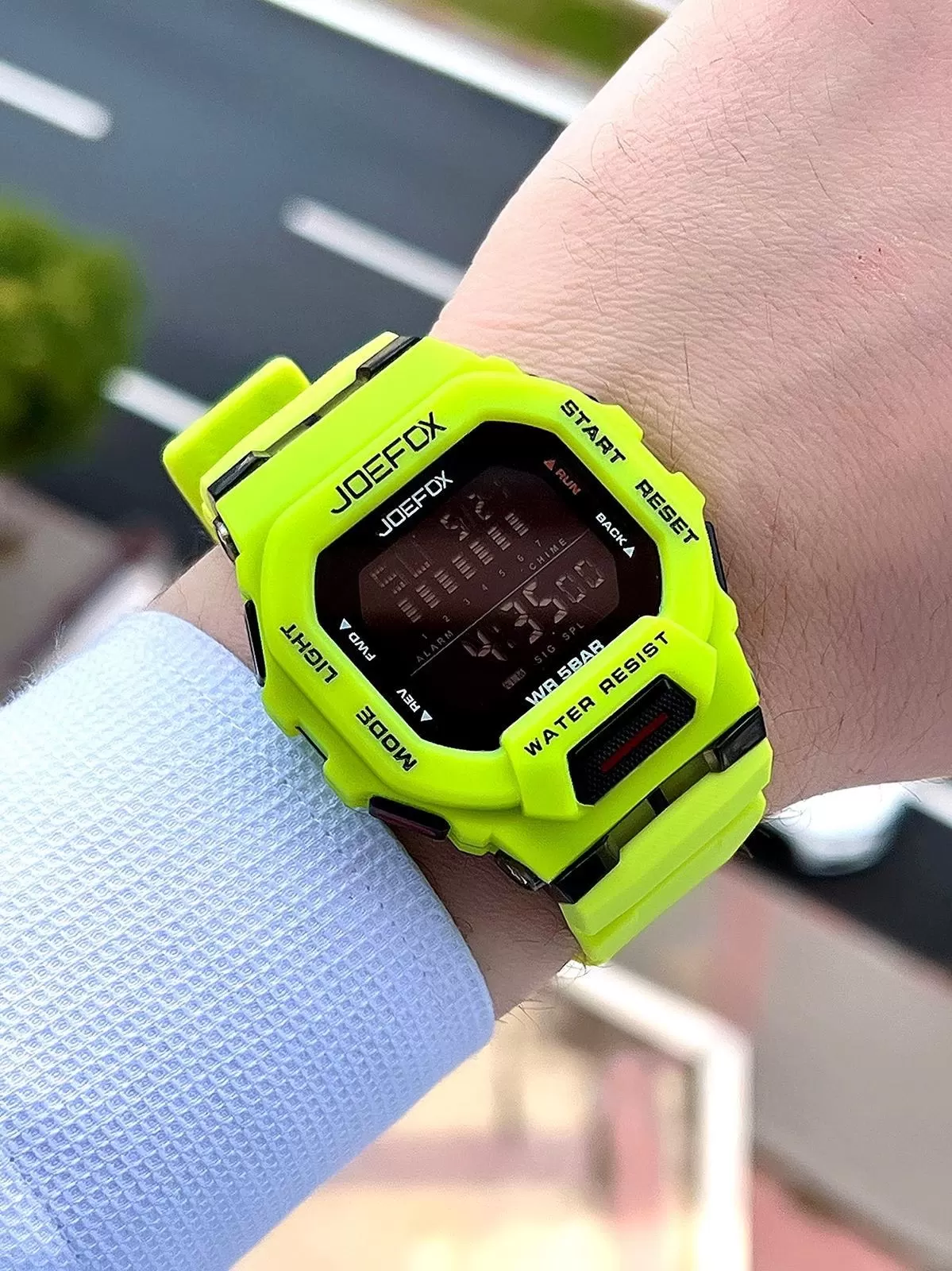 Joefox G-SHOCK Kasa Yeşil/Siyah Digital 5 Atm Suya Dayanıklı 2 Yıl Garantili Spor Kol Saati J-GS08