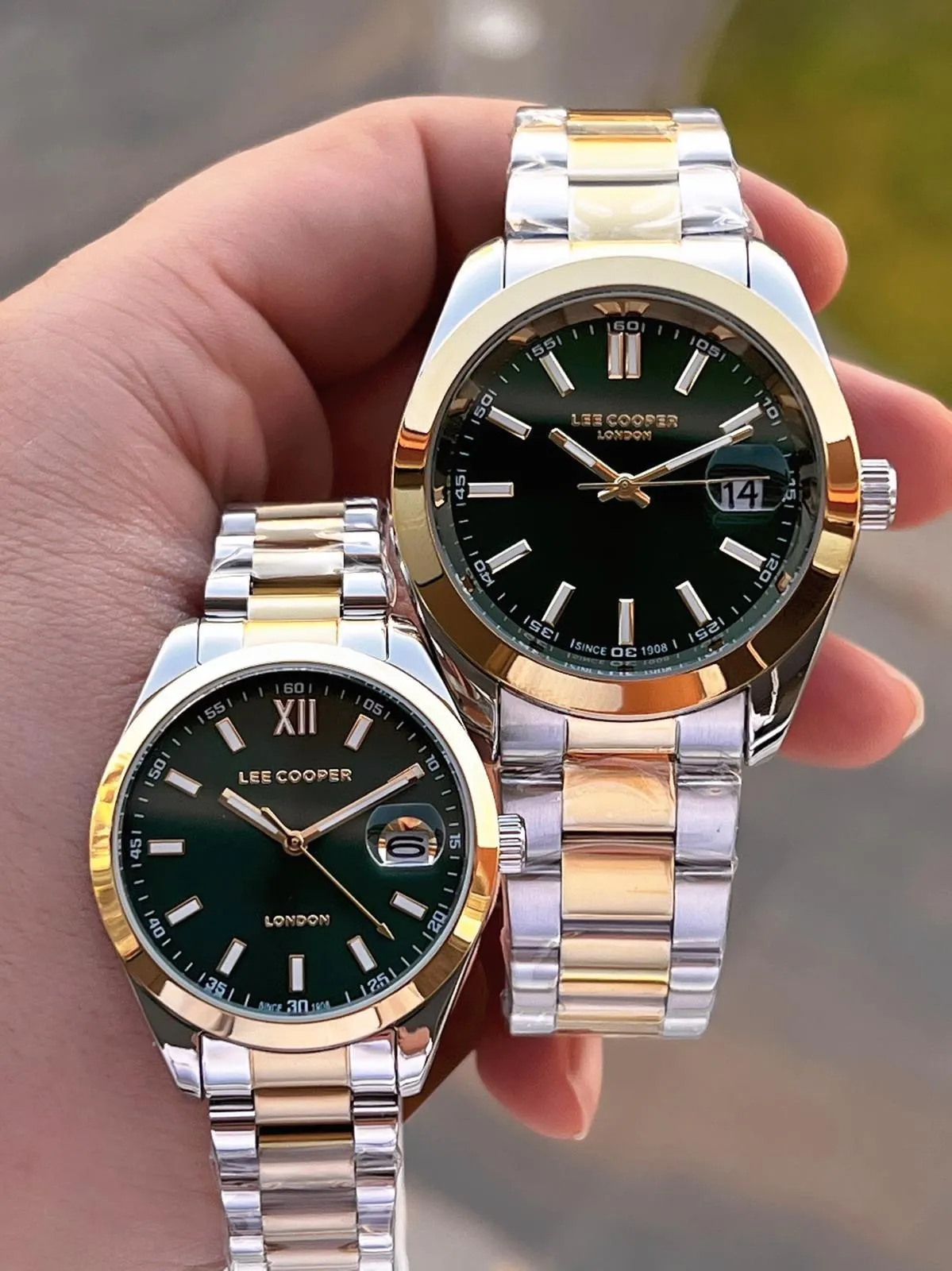 Lee Cooper Bay Ve Bayan Özel Tasarım 2 yıl Garantili 5 Atm Suya Dayanıklı Çift Saati CF.LC08189.1
