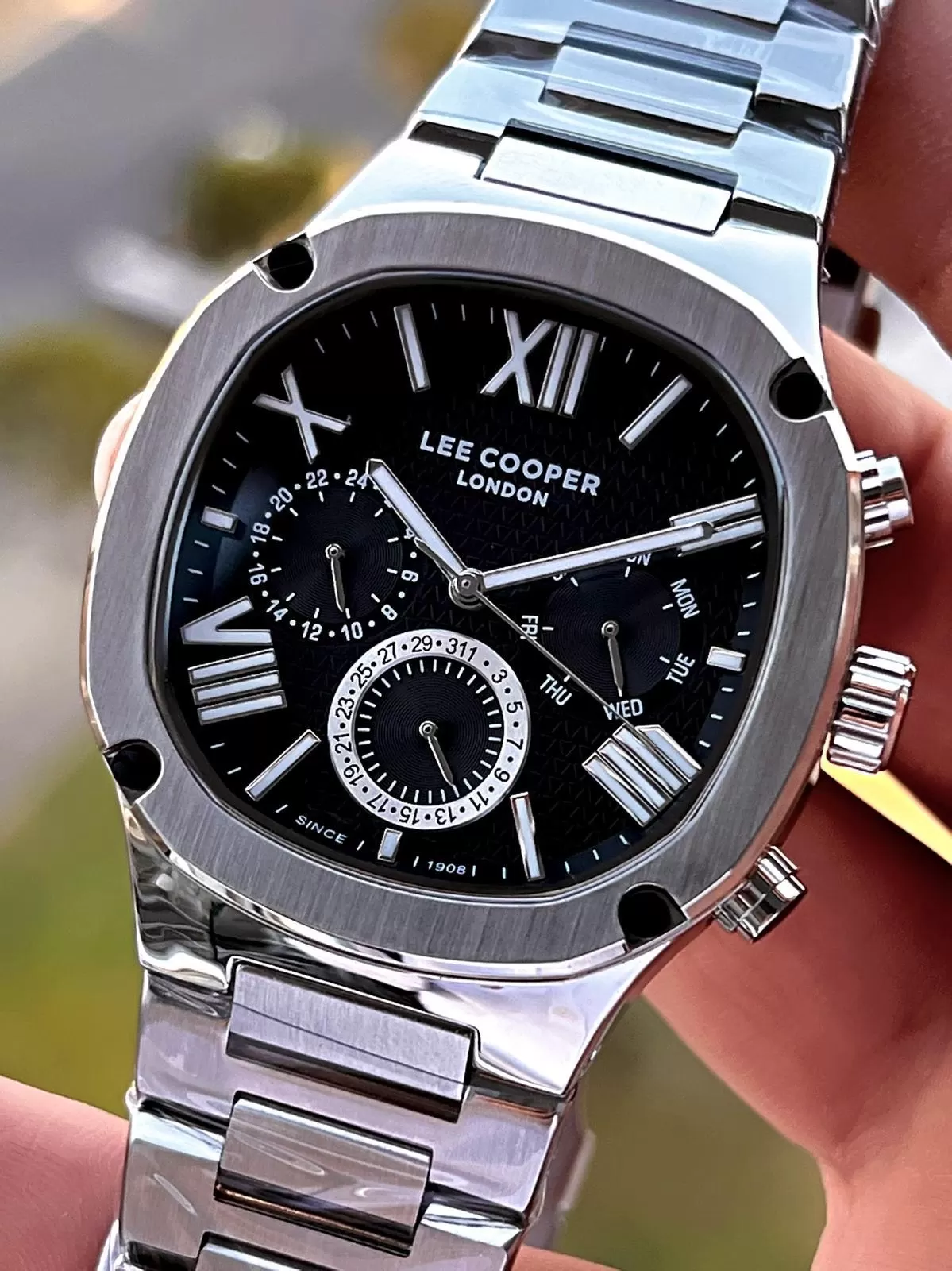 Lee Cooper Çelik Kordon İç Fonksiyonları Aktif 5 Atm 2yıl Garantili Erkek Kol Saati ELC.8146.350