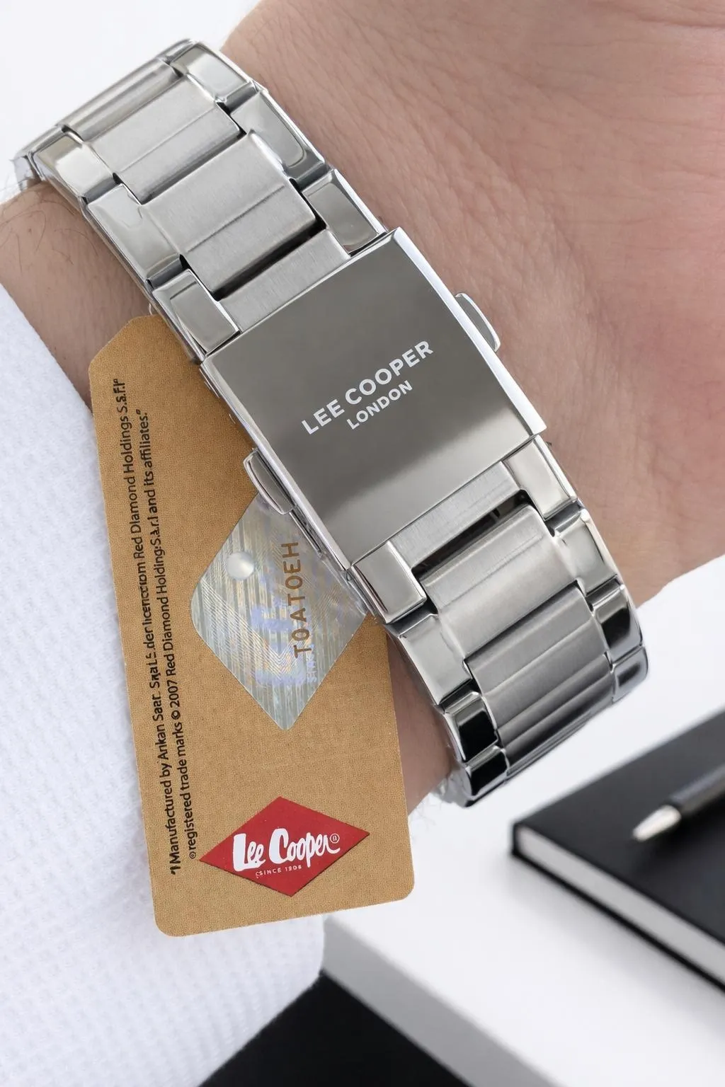 Lee Cooper Erkek Kol Saati 50 Metre Suya Dayanıklı Çelik Kordon + Bileklik Hediyeli VS.BLKT.0839