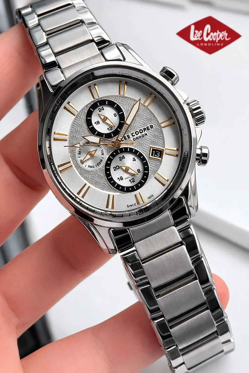 Lee Cooper Erkek Kol Saati 50 Mt Suya Dayanıklı Çelik Kordon Bileklik Hediyeli VS.BLKT.0912