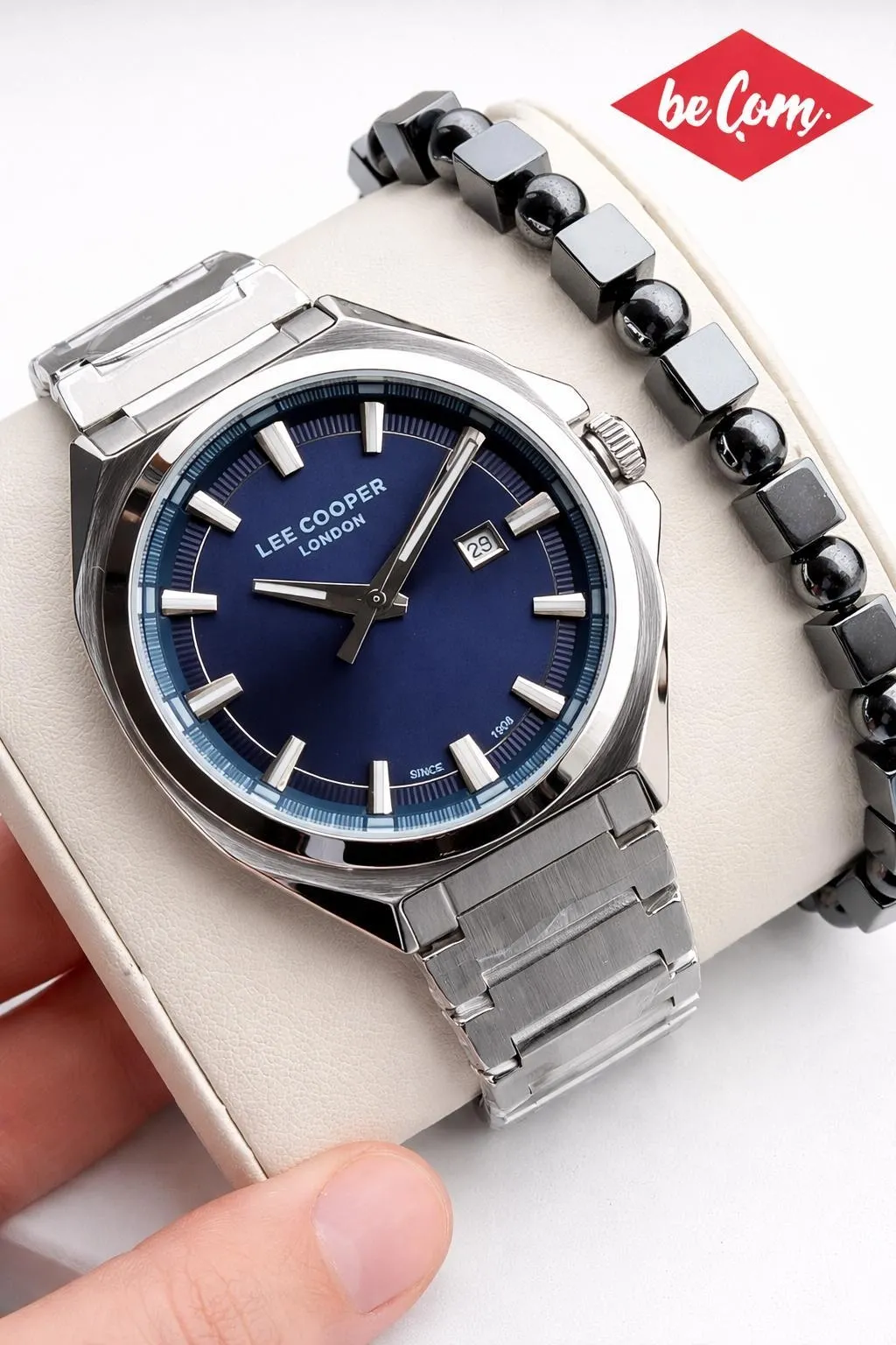 Lee Cooper Erkek Kol Saati 50 Mt Suya Dayanıklı Çelik Kordon Bileklik Hediyeli VS.BLKT.0917