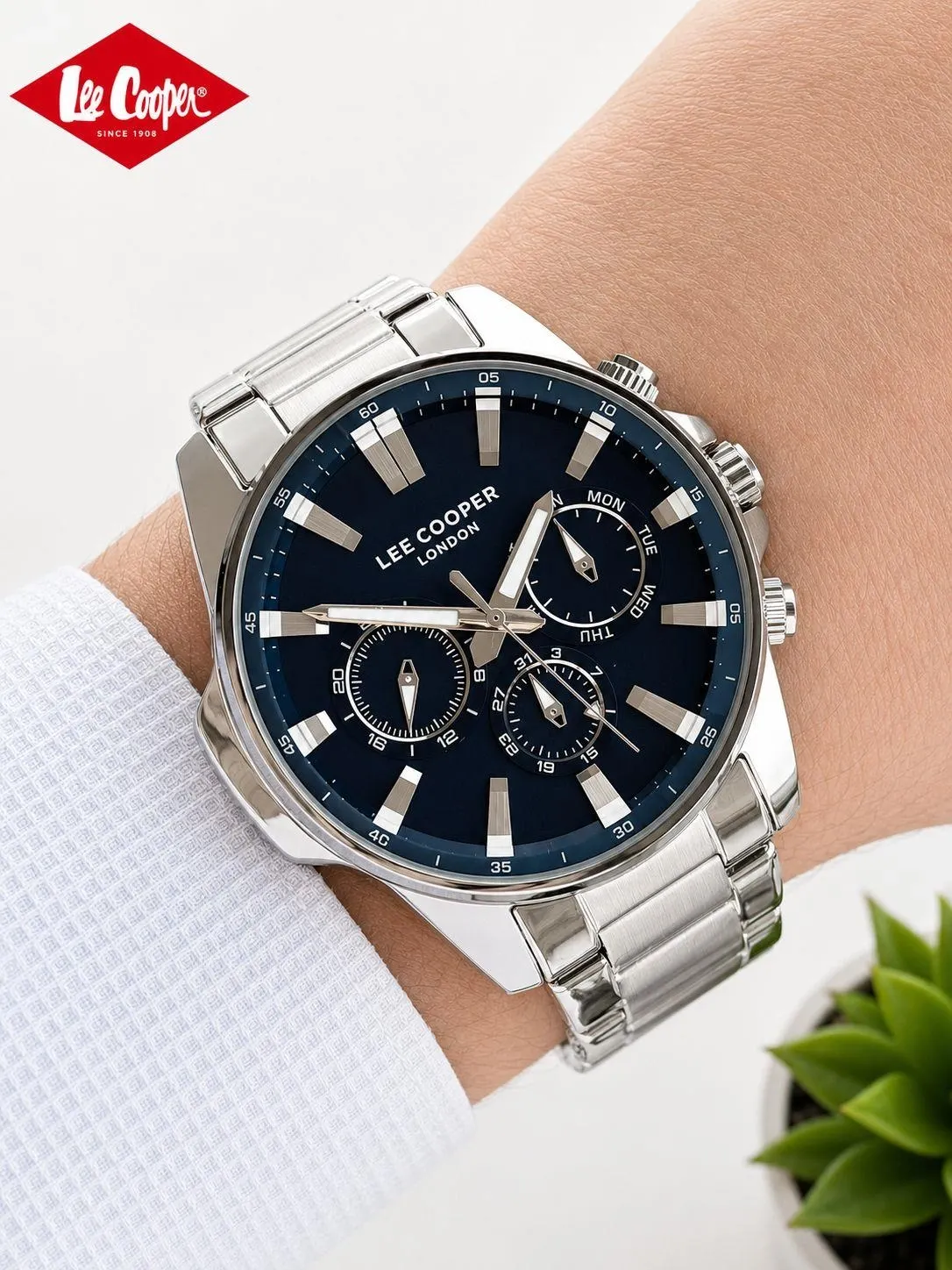 Lee Cooper Erkek Kol Saati 50 Mt Suya Dayanıklı Çelik Kordon Bileklik Hediyeli VS.BLKT.1028
