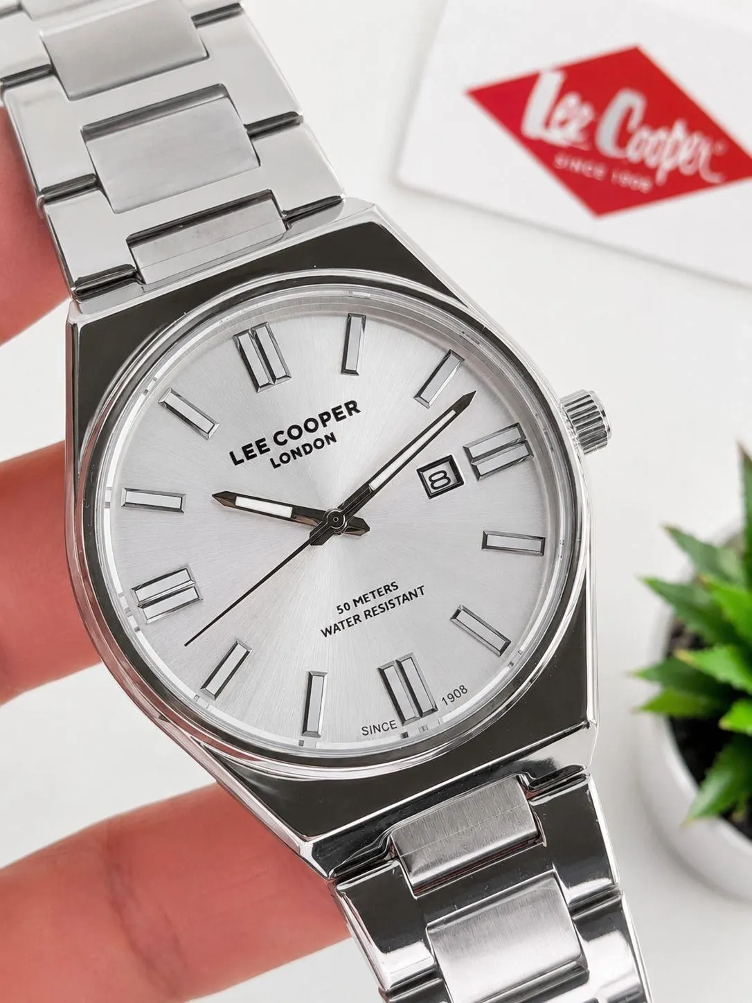 Lee Cooper Erkek Kol Saati 50 Mt Suya Dayanıklı Çelik Kordon Bileklik Hediyeli VS.BLKT.1036