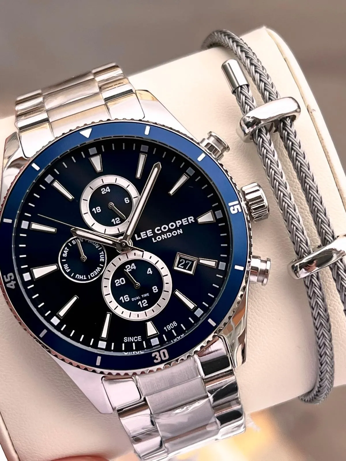 Lee Cooper İtalyan Tasarım Bileklik Hediyeli 2 Yıl Garantili 5 Atm Erkek Kol Saati ELC.08326.390