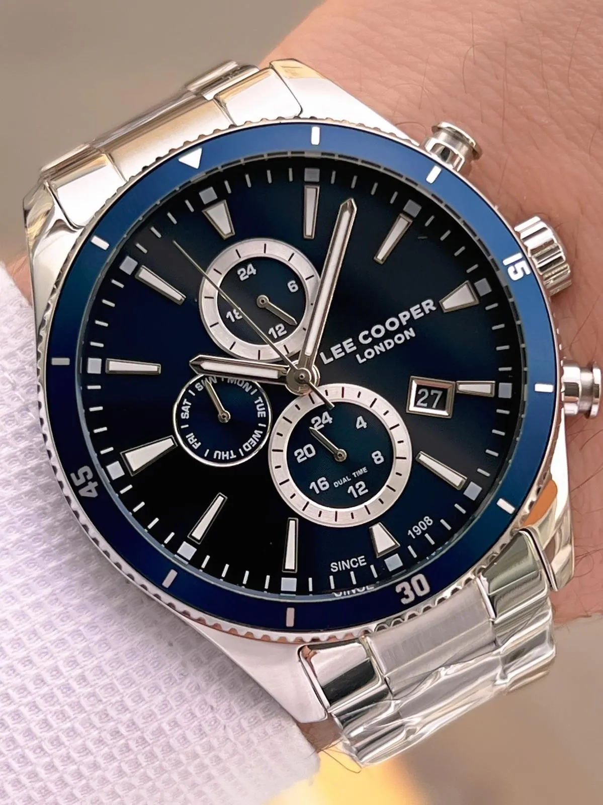 Lee Cooper İtalyan Tasarım Bileklik Hediyeli 2 Yıl Garantili 5 Atm Erkek Kol Saati ELC.08326.390