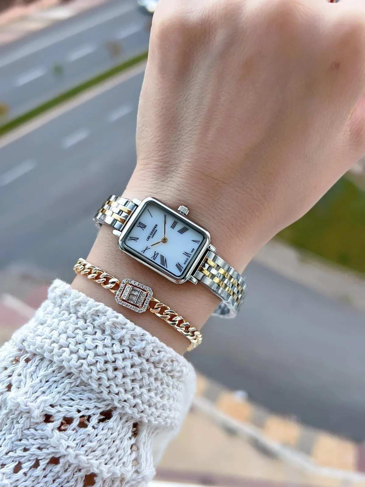 Lee Cooper Küçük Kasa Vintage Özel Tasarım 2 Yıl Garantili 3 Atm Kadın Kol Saati+Bileklik 08232.220