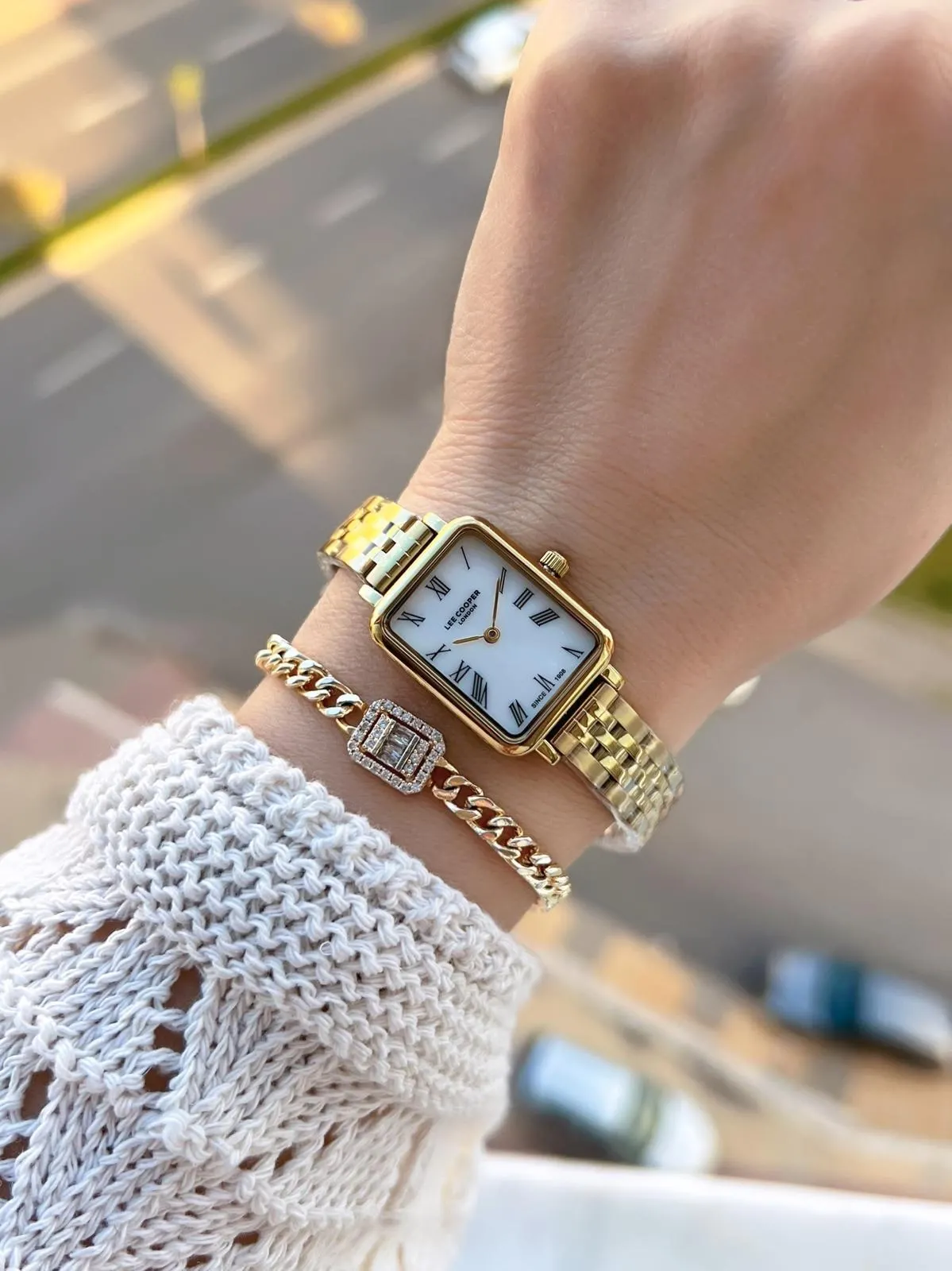 Lee Cooper Küçük Kasa Vintage Özel Tasarım 2 Yıl Garantili 3 Atm Kadın Kol Saati+Bileklik 08232.120