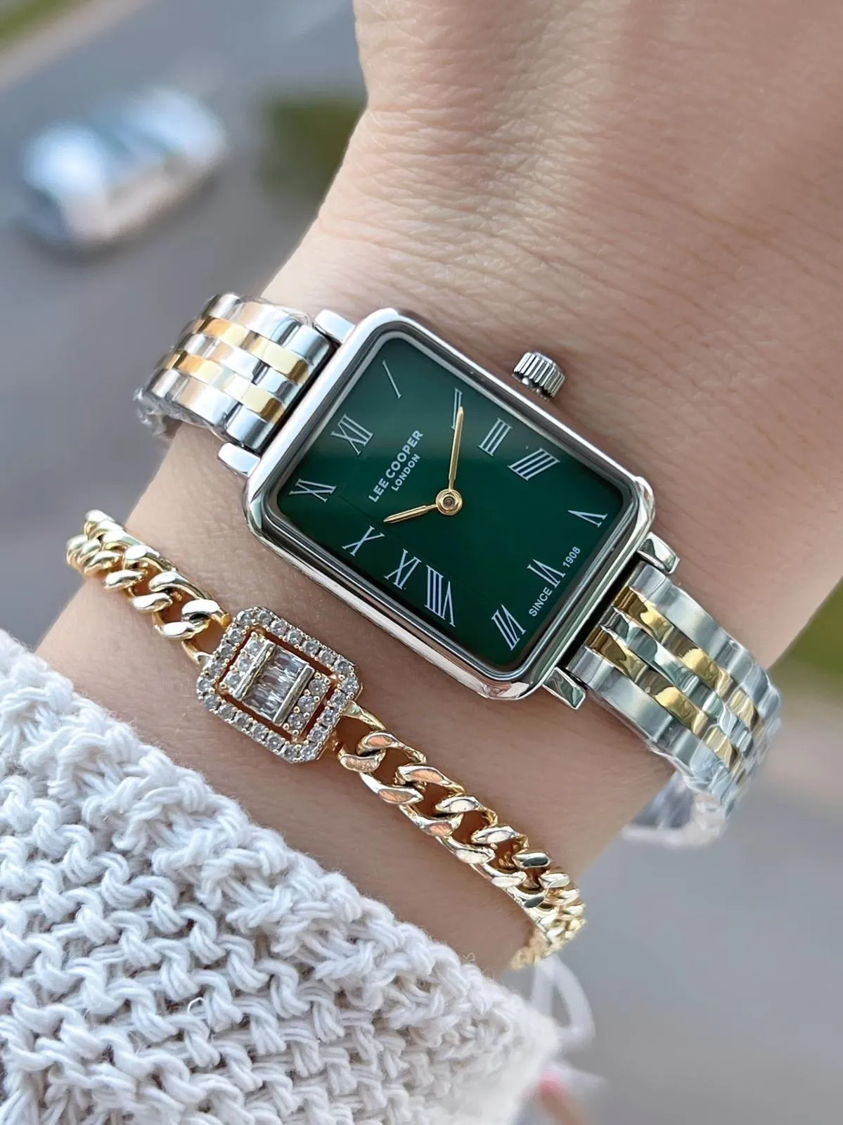 Lee Cooper Küçük Kasa Vintage Özel Tasarım 2 Yıl Garantili 3 Atm Kadın Kol Saati+Bileklik 08232.270