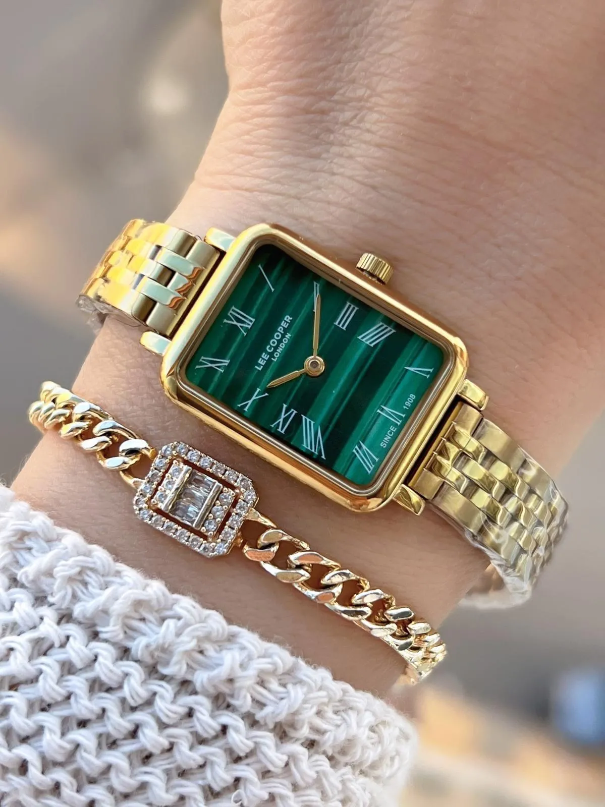 Lee Cooper Küçük Kasa Vintage Özel Tasarım 2 Yıl Garantili 3 Atm Kadın Kol Saati+Bileklik 08232.170