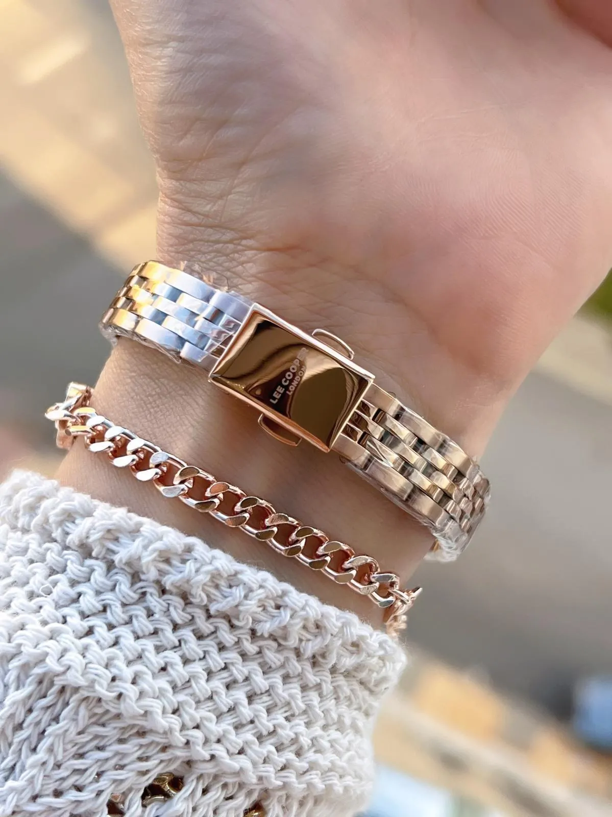 Lee Cooper Küçük Kasa Vintage Özel Tasarım 2 Yıl Garantili 3 Atm Kadın Kol Saati+Bileklik 08232.440