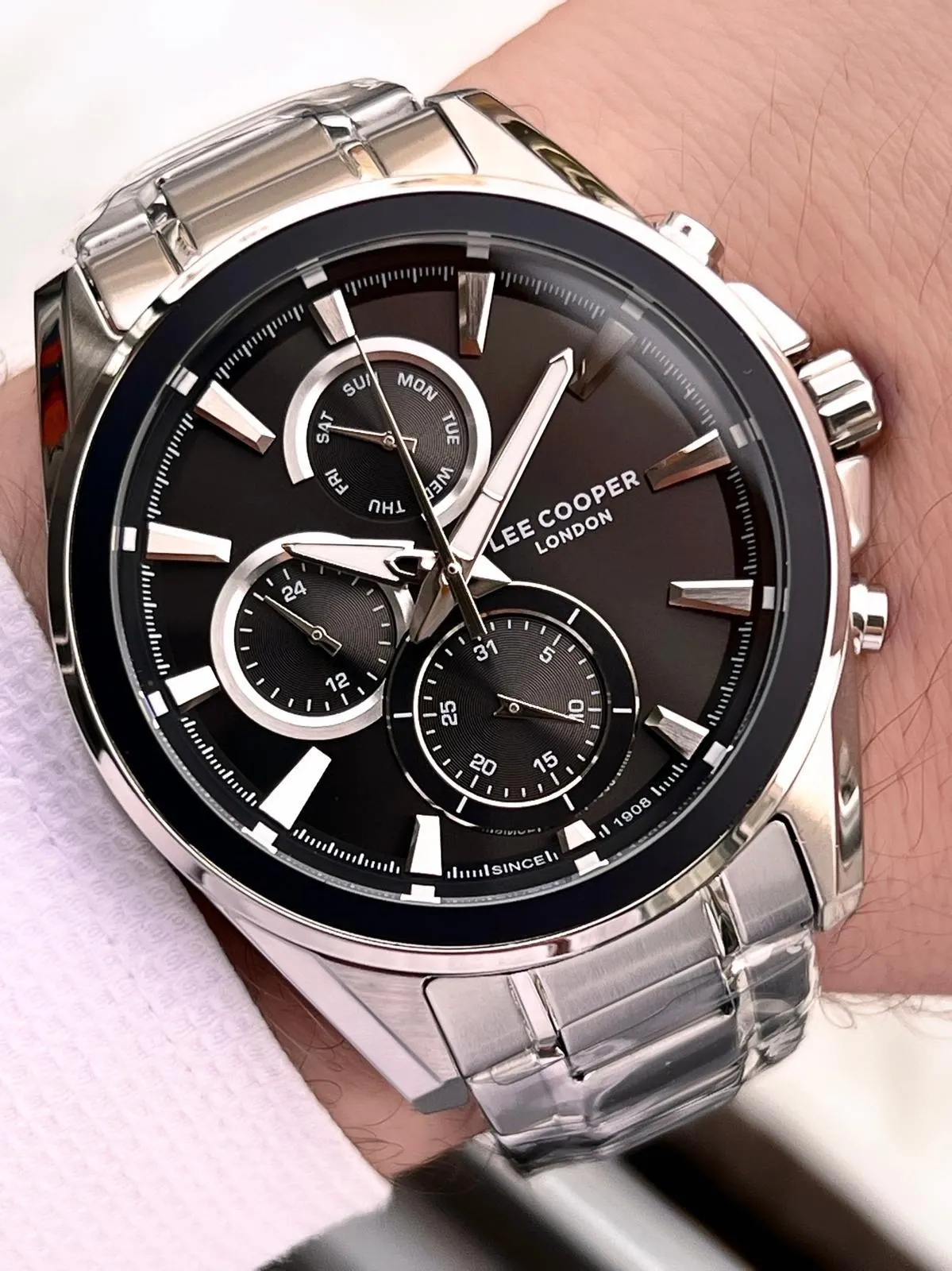 Lee Cooper Premium Nişan Ve Damatlara Özel 2 Yıl Garantili 5 Atm Erkek Kol Saati+Bileklik E08249.350