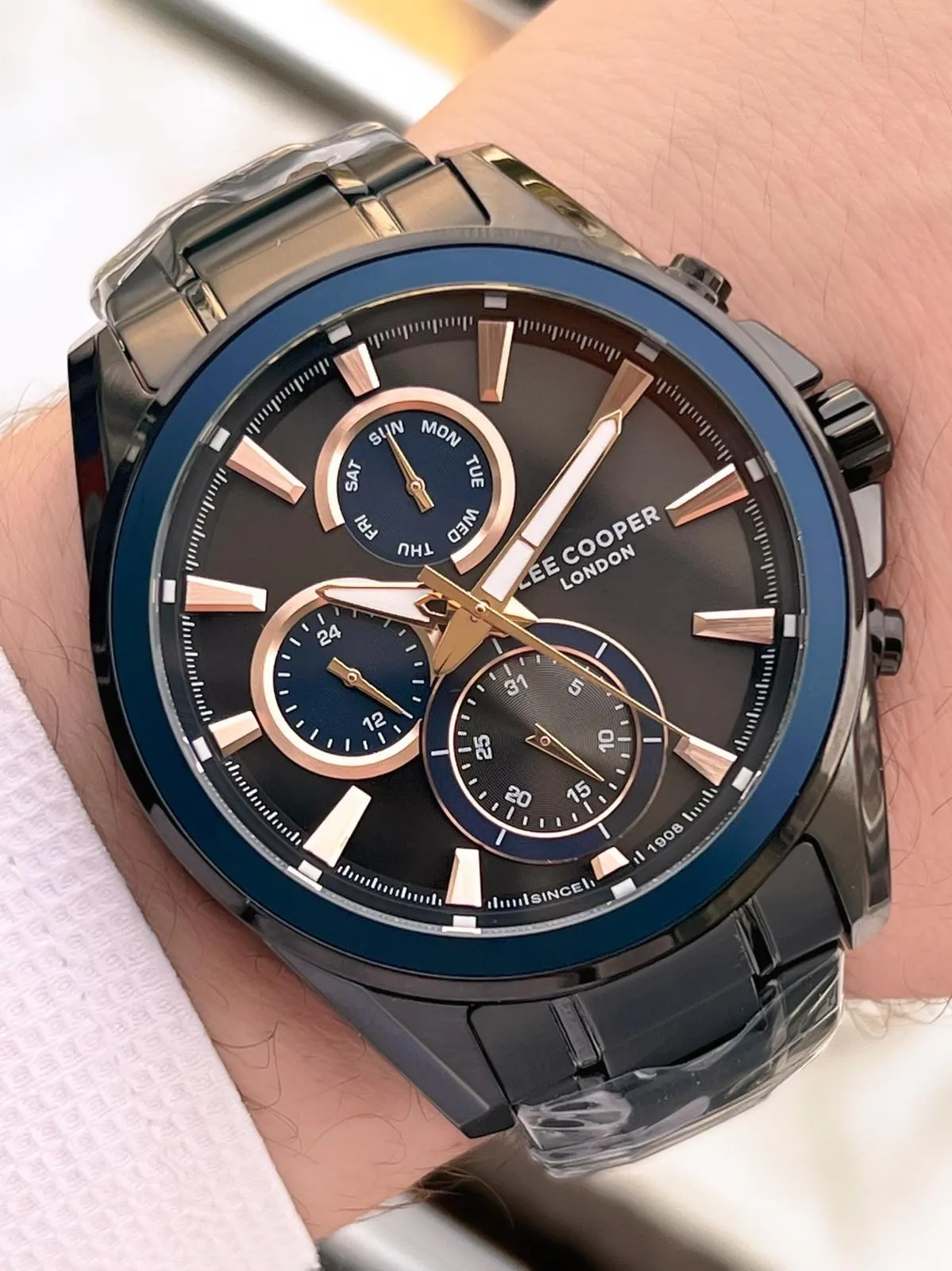 Lee Cooper Premium Nişan Ve Damatlara Özel 2 Yıl Garantili 5 Atm Erkek Kol Saati+Bileklik E08249.650